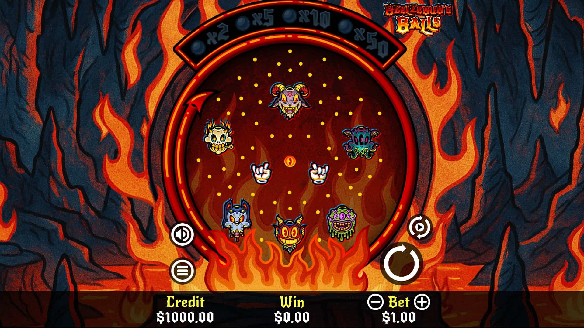 Beelzebub's Balls slot gameplay reels
