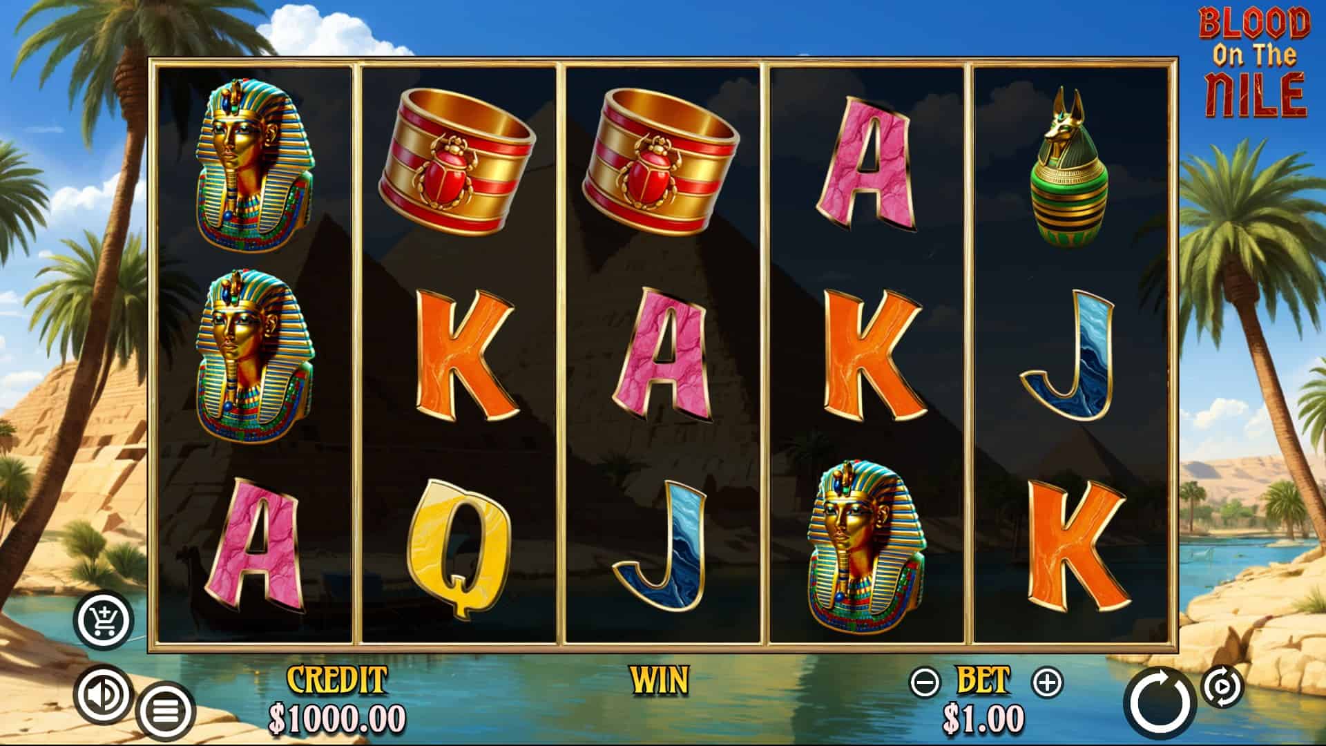 Blood on the Nile slot gameplay reels