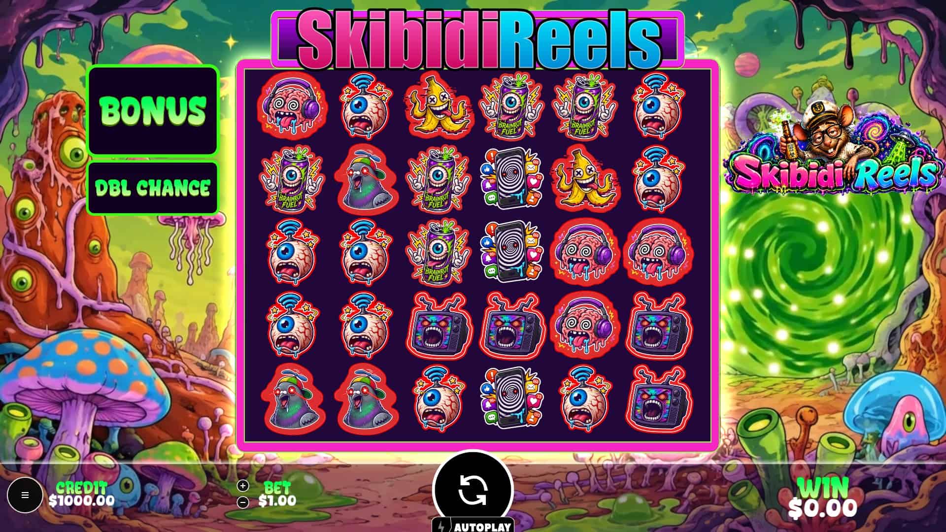 Skibidi Reels slot gameplay reels