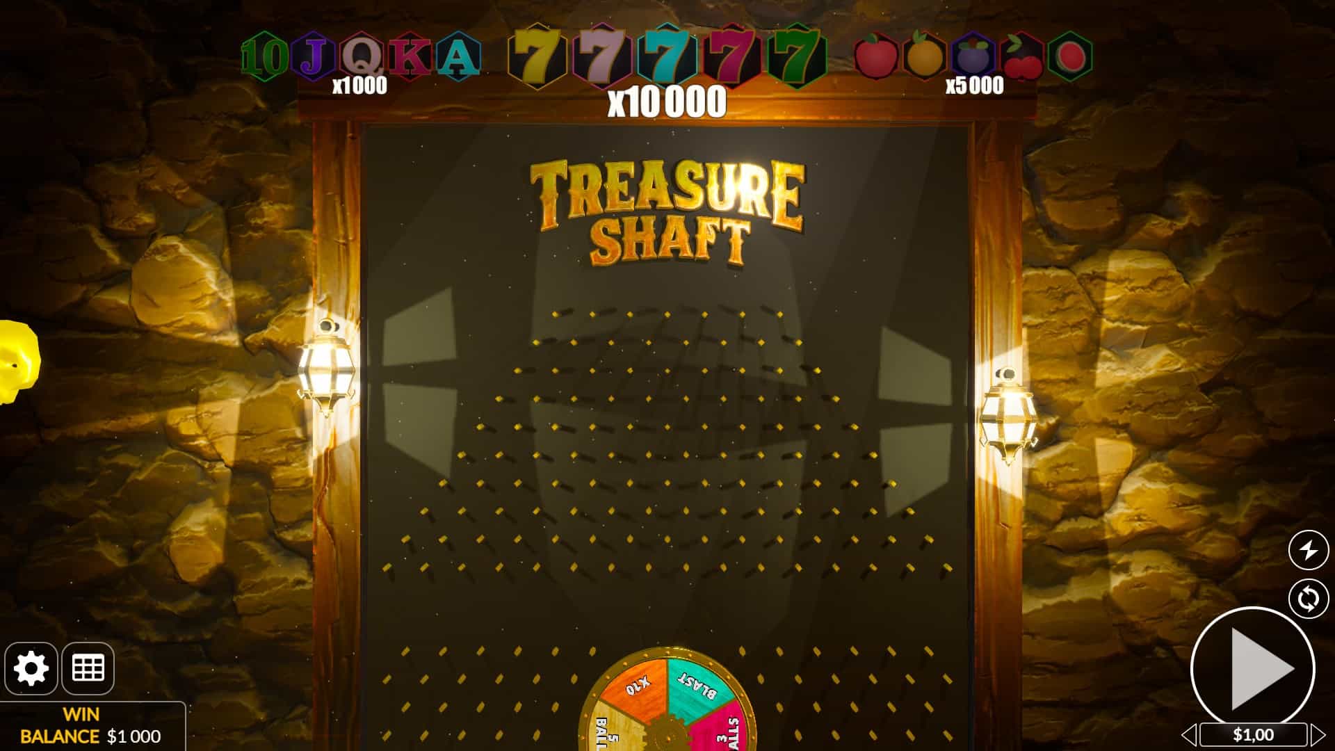 Treasure Shaft slot gameplay reels
