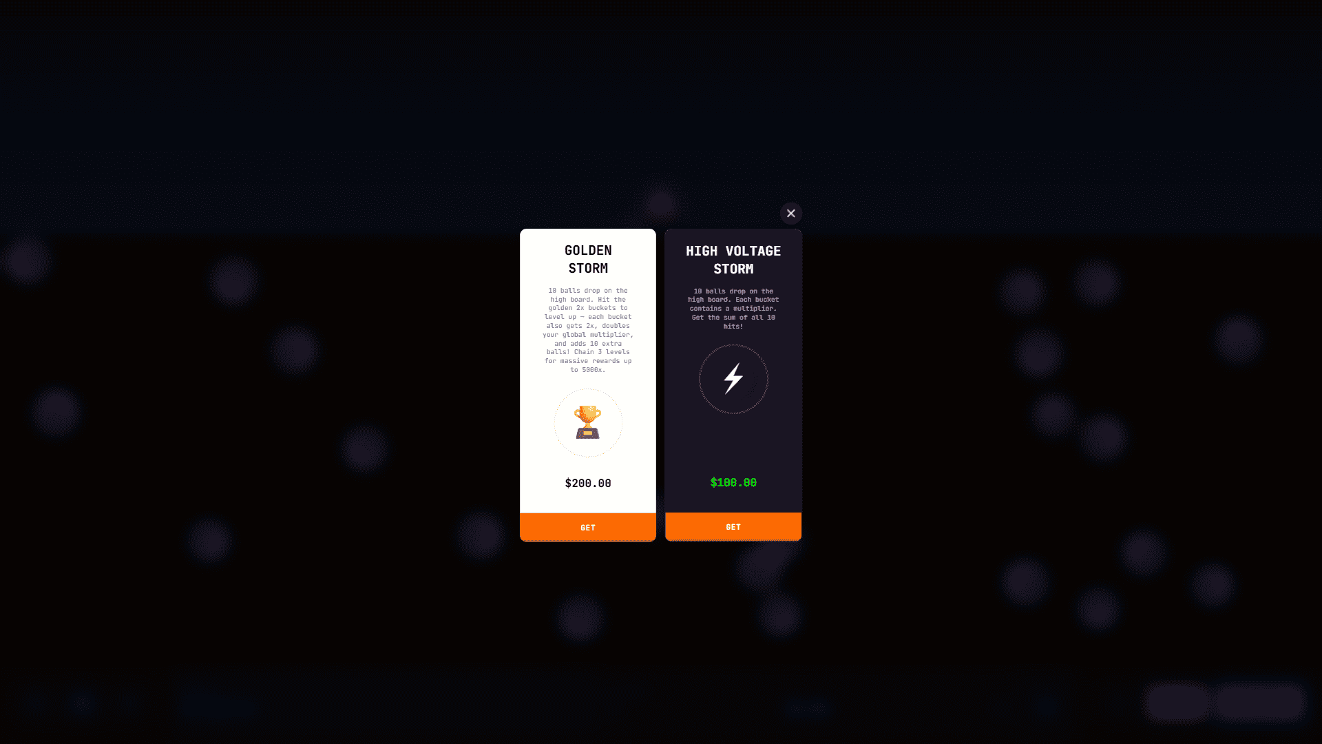 Gold Miner bonus buy menu