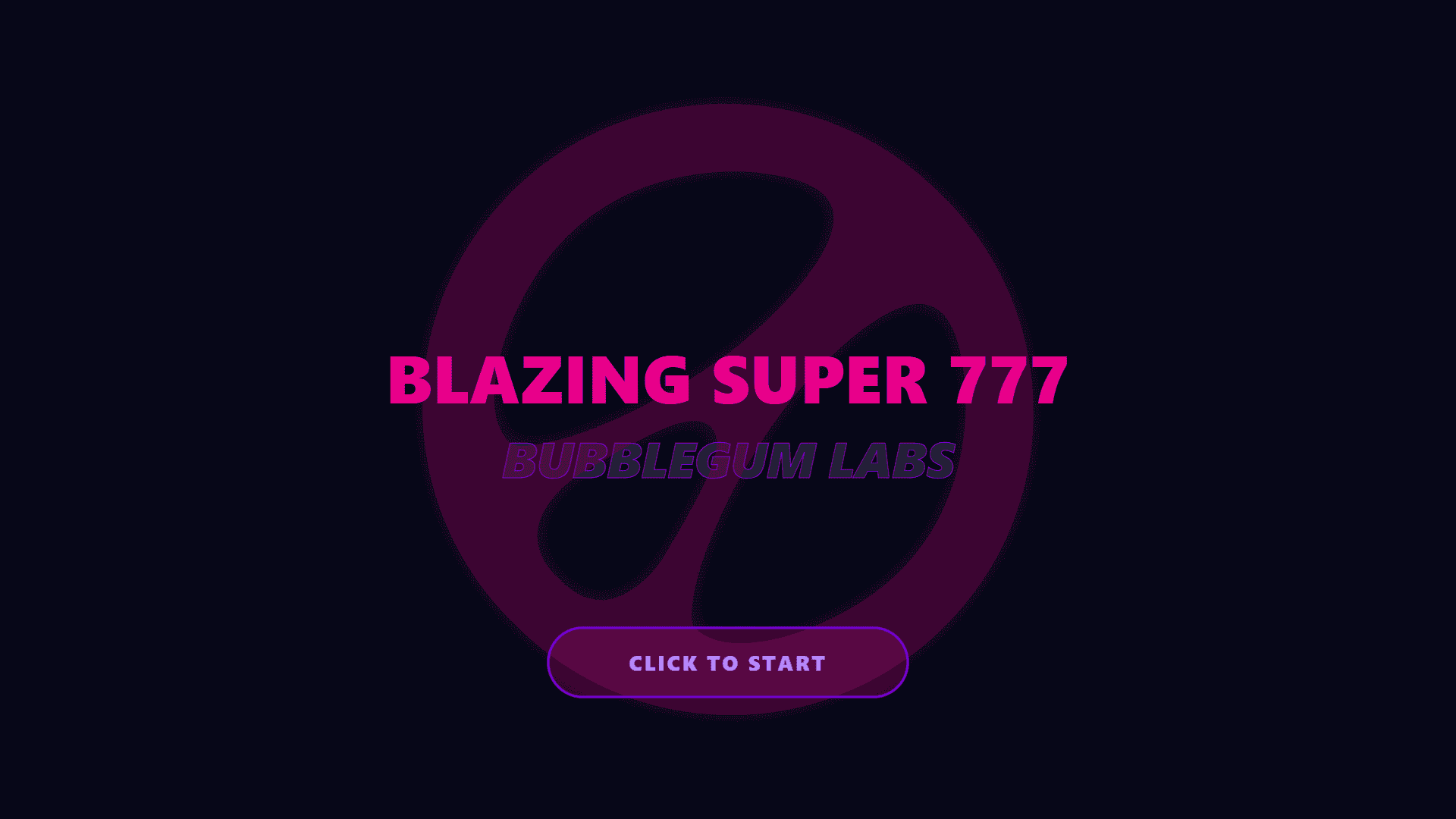 Blazing Super 777 slot intro screen