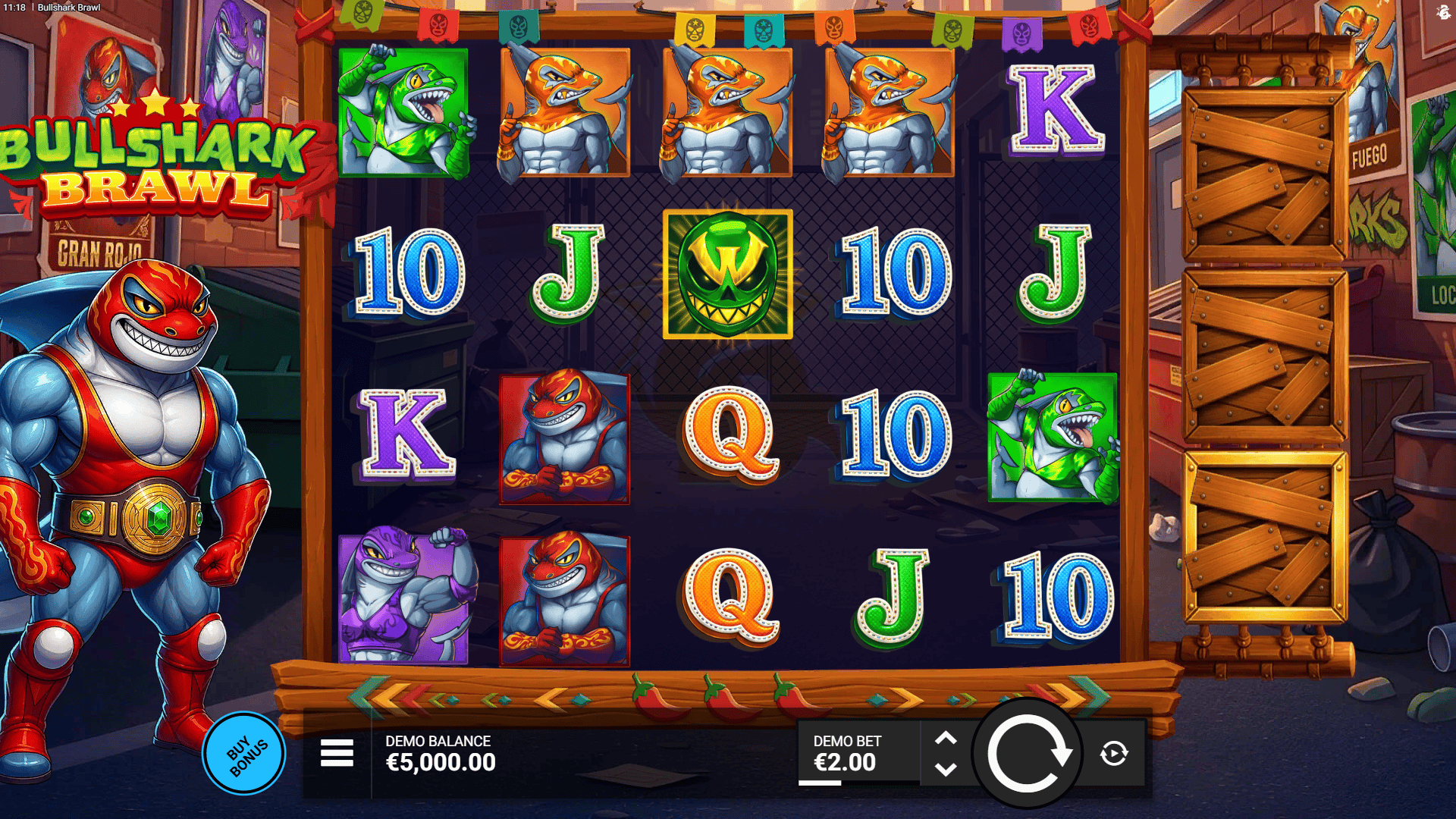 Bullshark Brawl slot gameplay reels