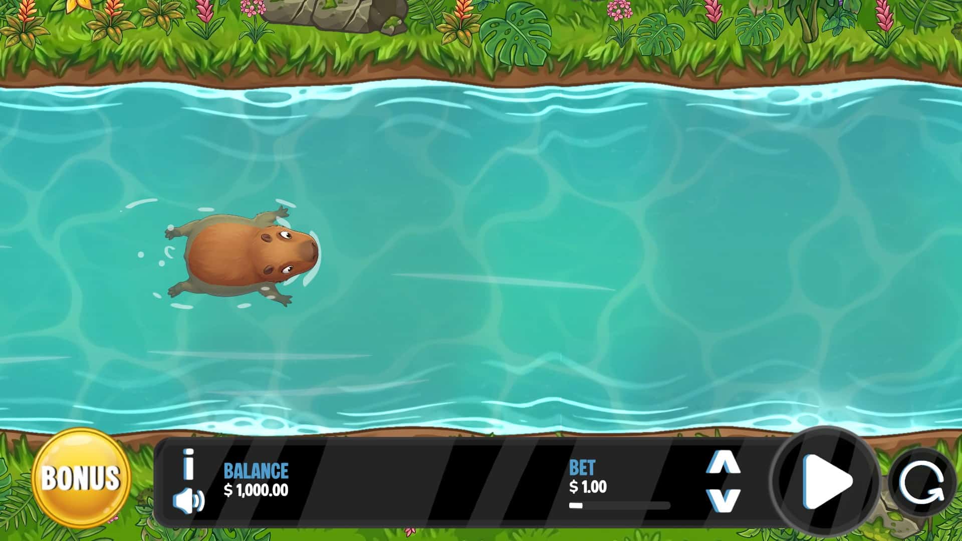 Capy river slot gameplay reels