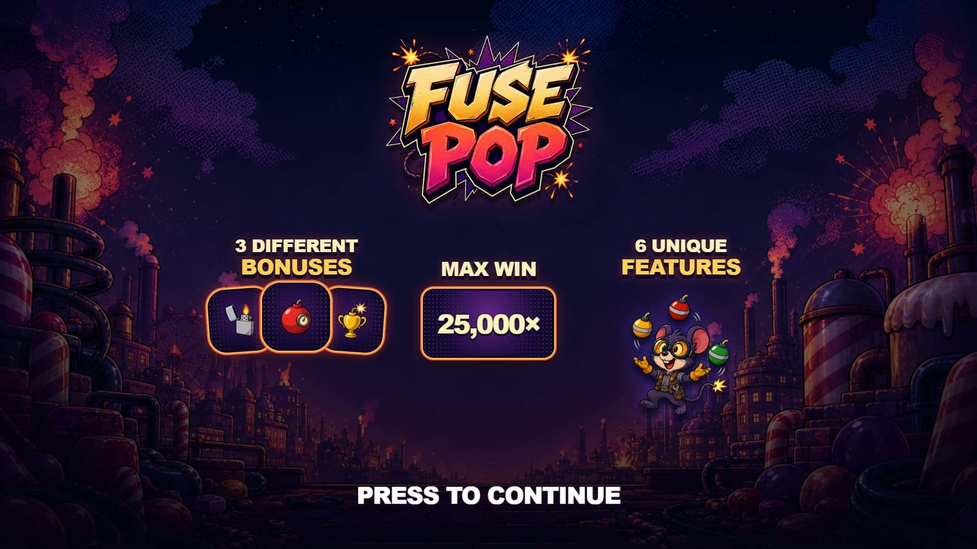 Fuse Pop slot intro screen