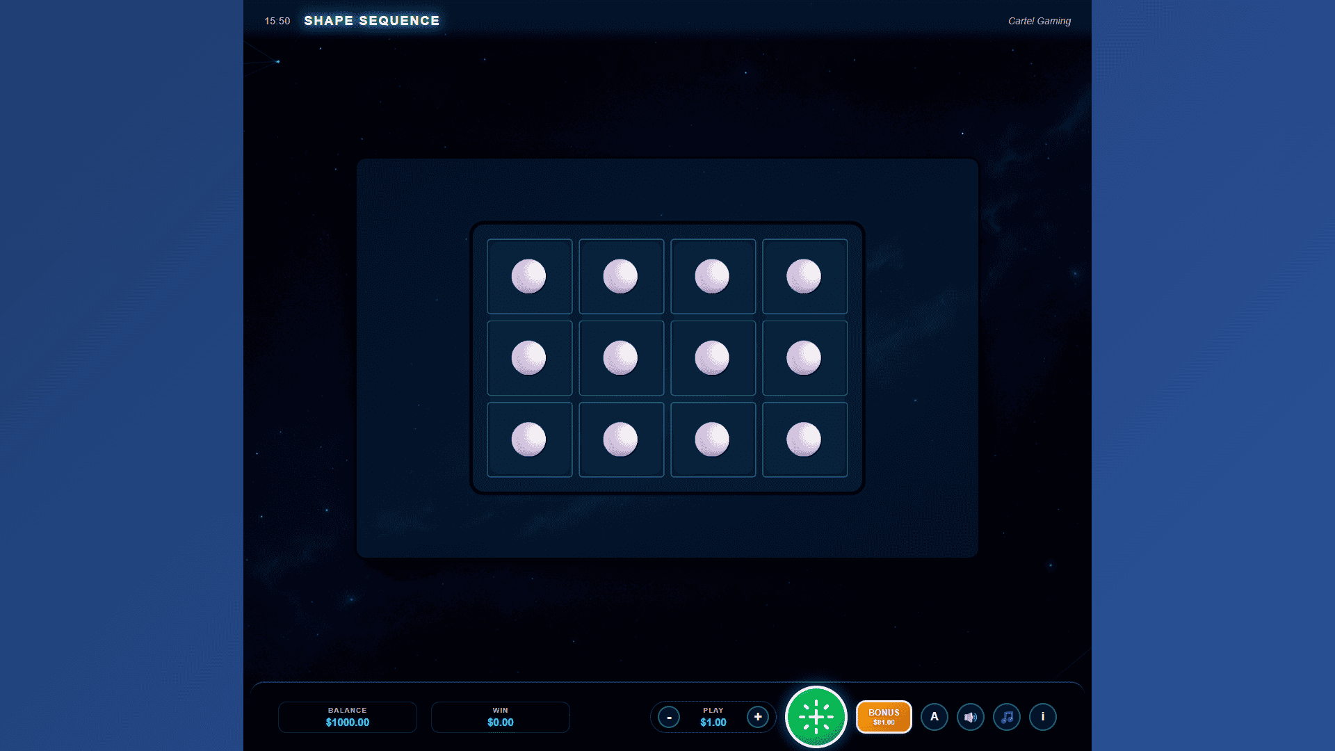 Shape Sequence slot gameplay reels