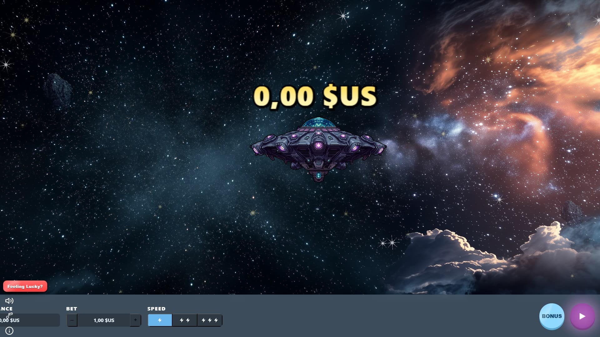 Alien Asteroids slot gameplay reels