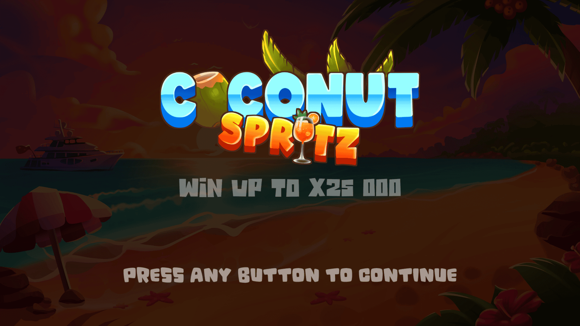 Coconut Spritz slot intro screen