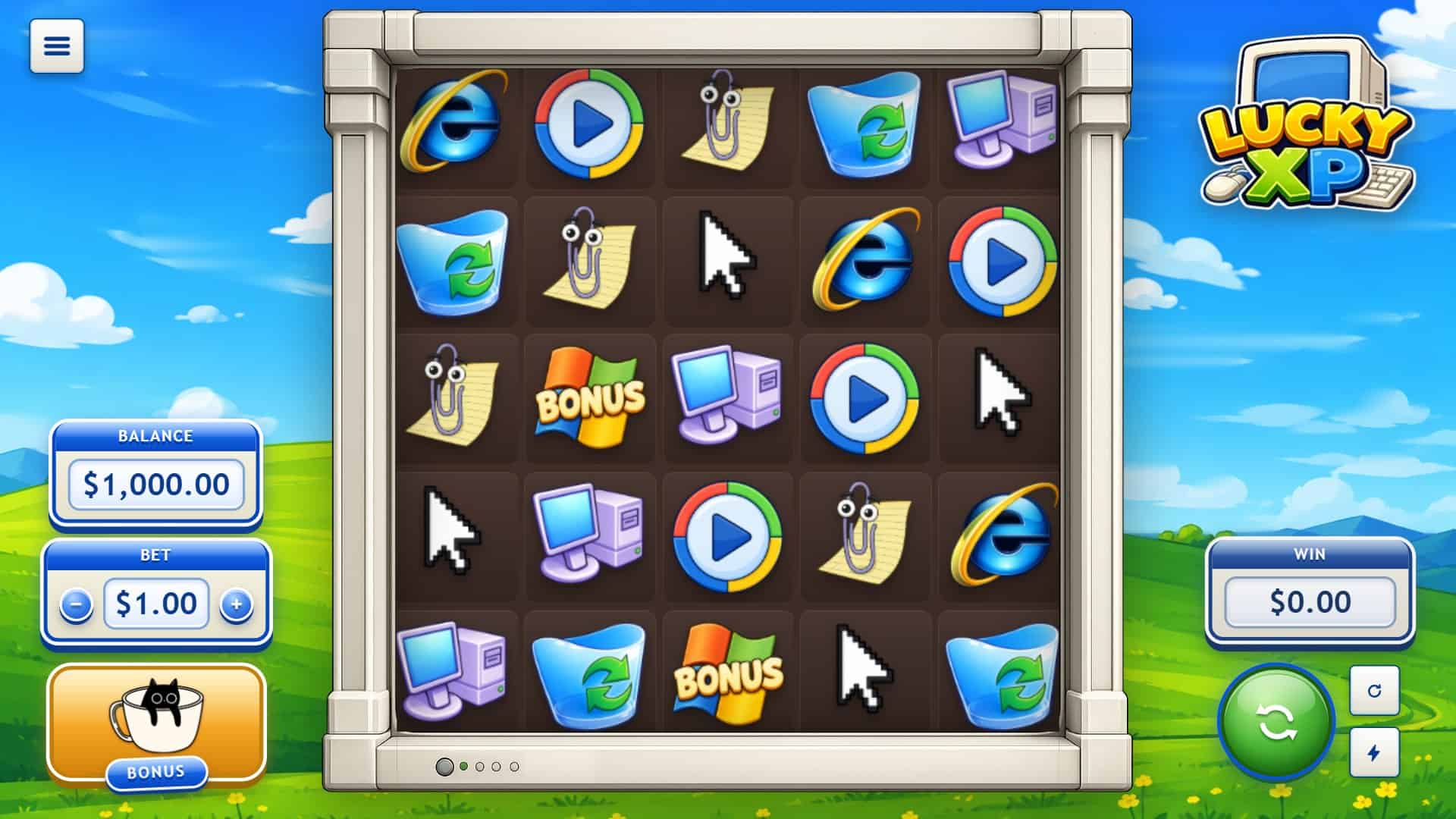 Lucky XP slot gameplay reels