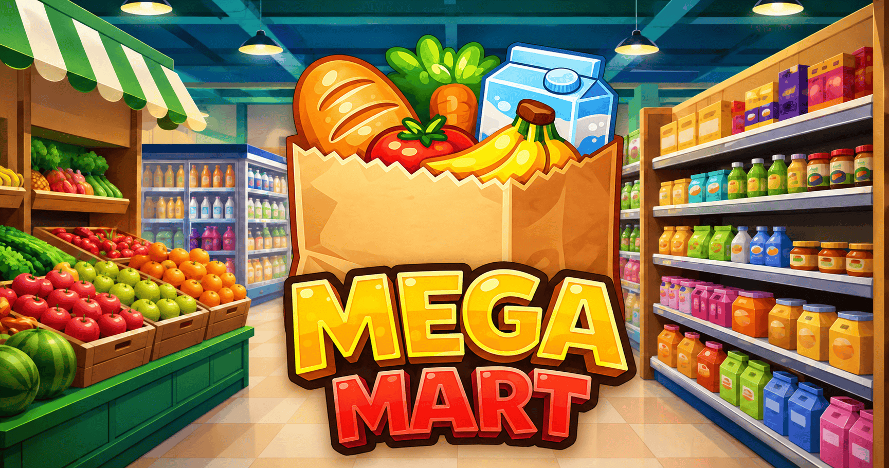 Mega Mart Cluster Pays Slot Demo by Catville Games slot cover image