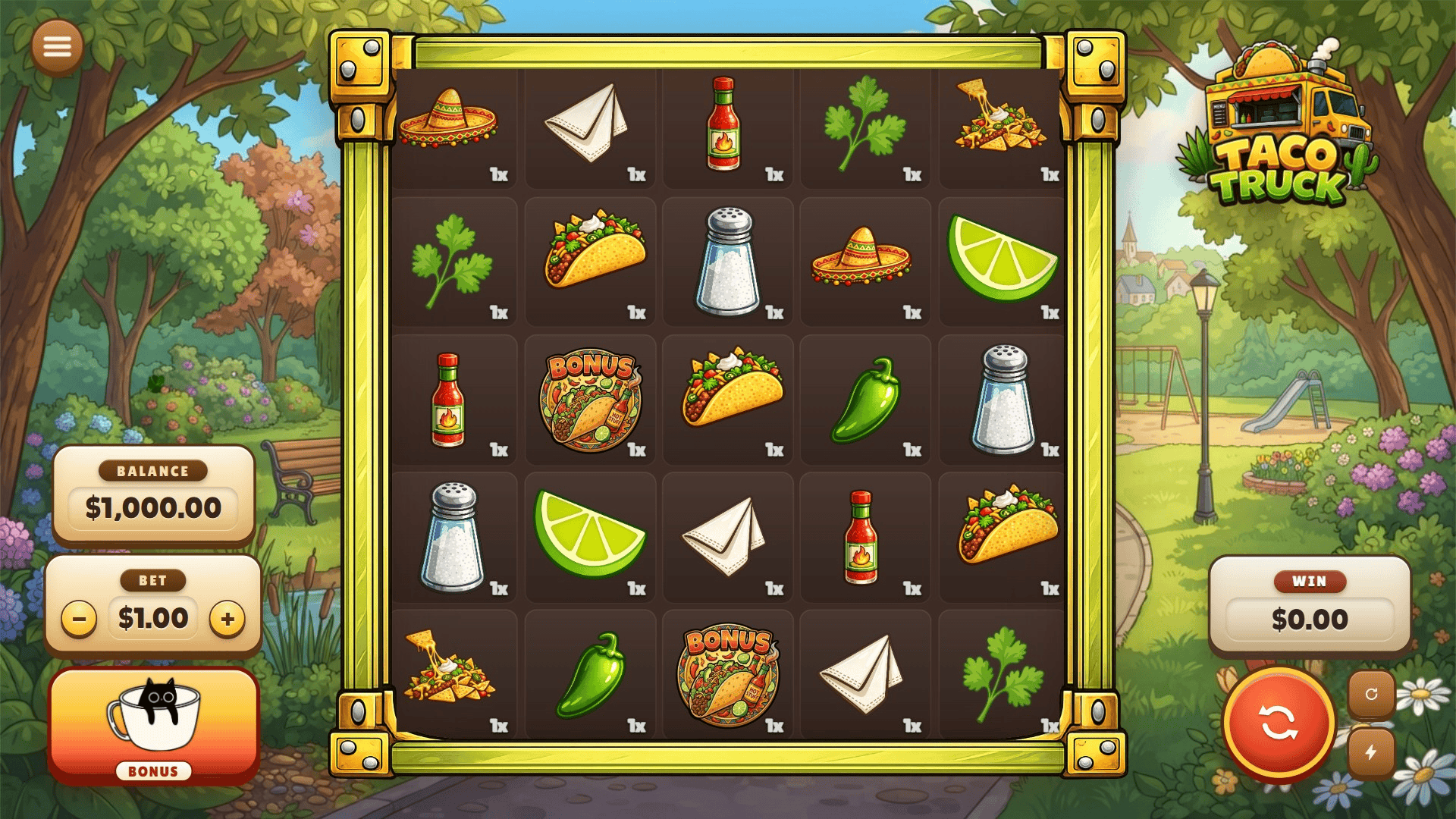 Taco Truck slot gameplay reels