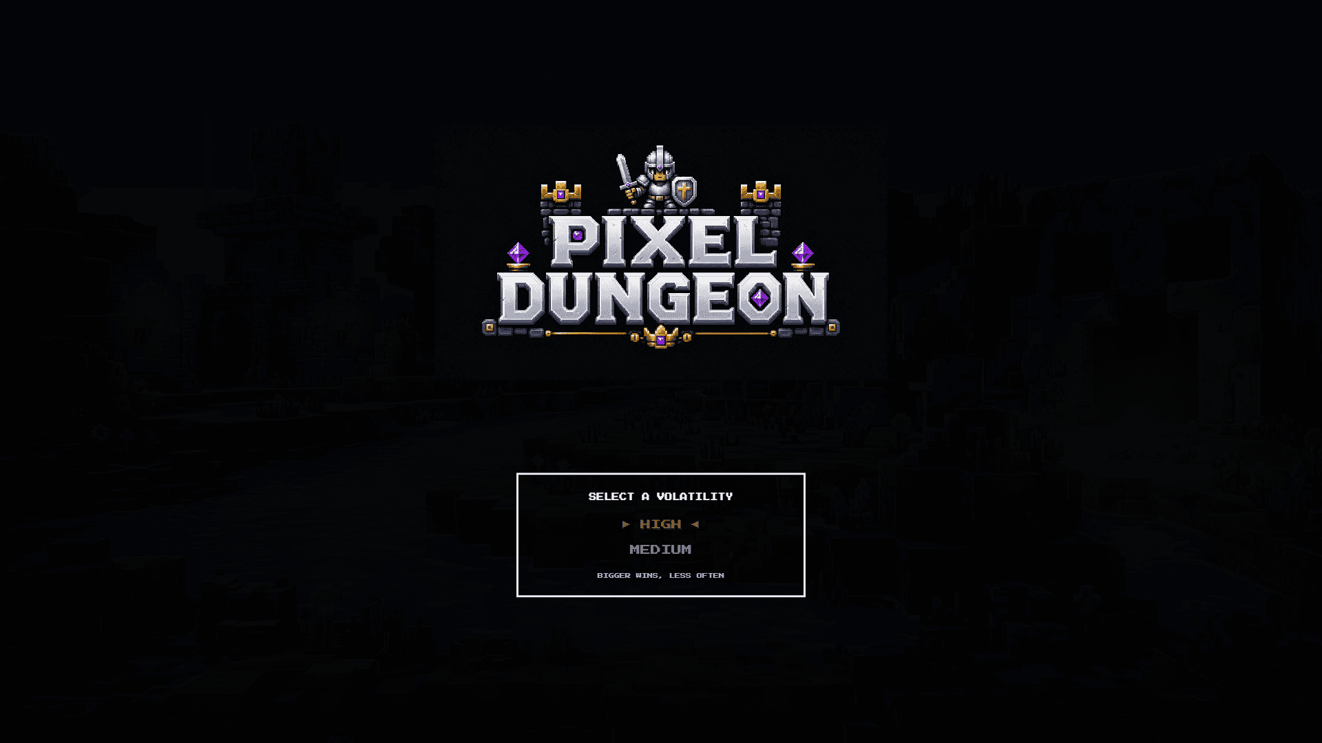 Pixel Dungeon slot intro screen