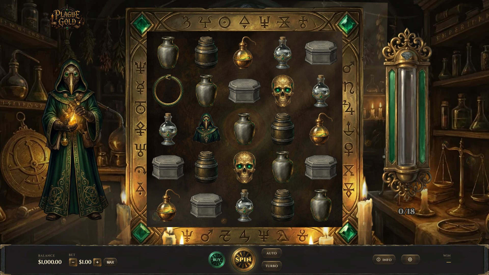 Plague Gold slot gameplay reels