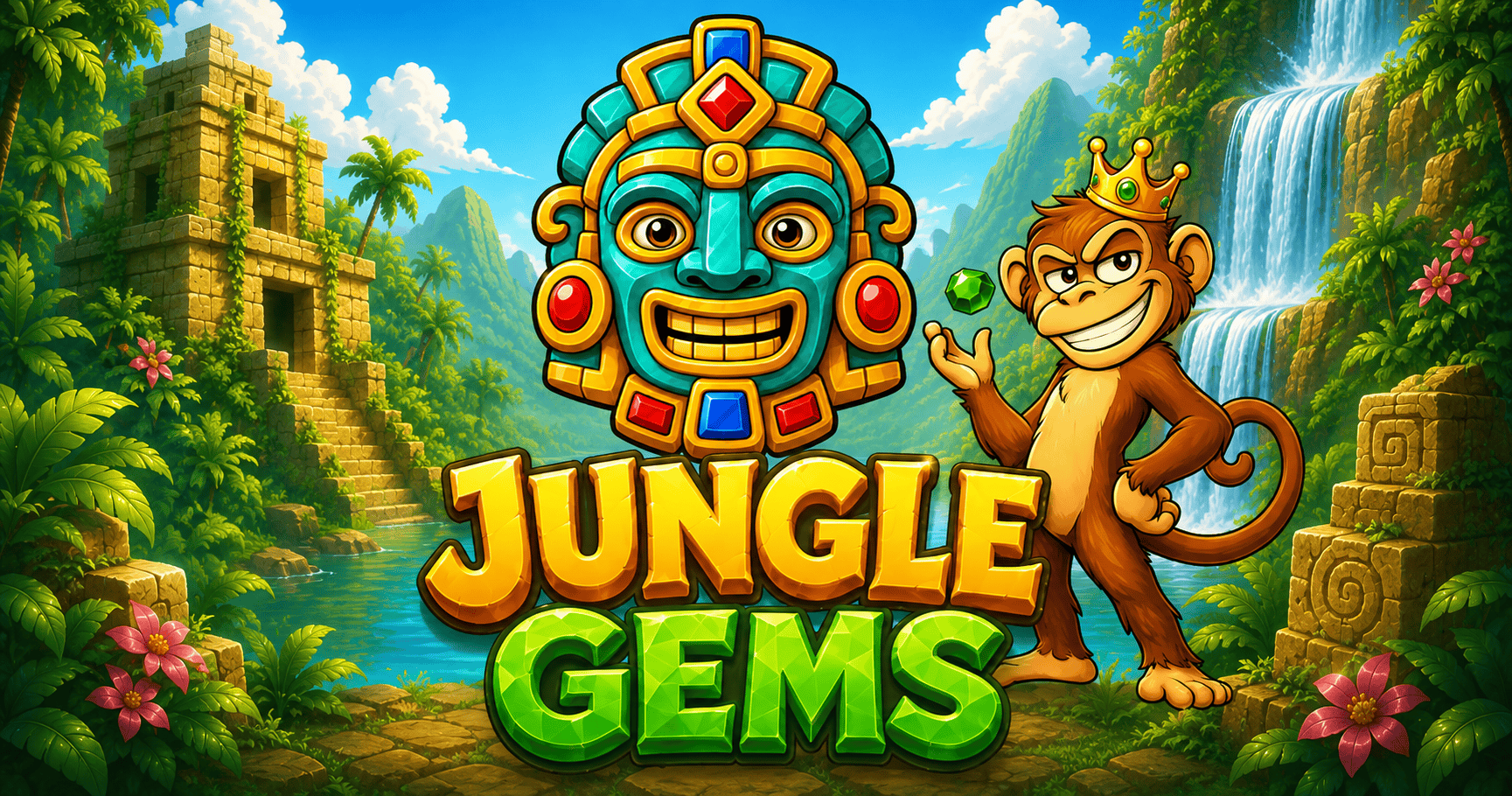 Jungle Gems Slot Demo by Chunky Brudda slot cover image