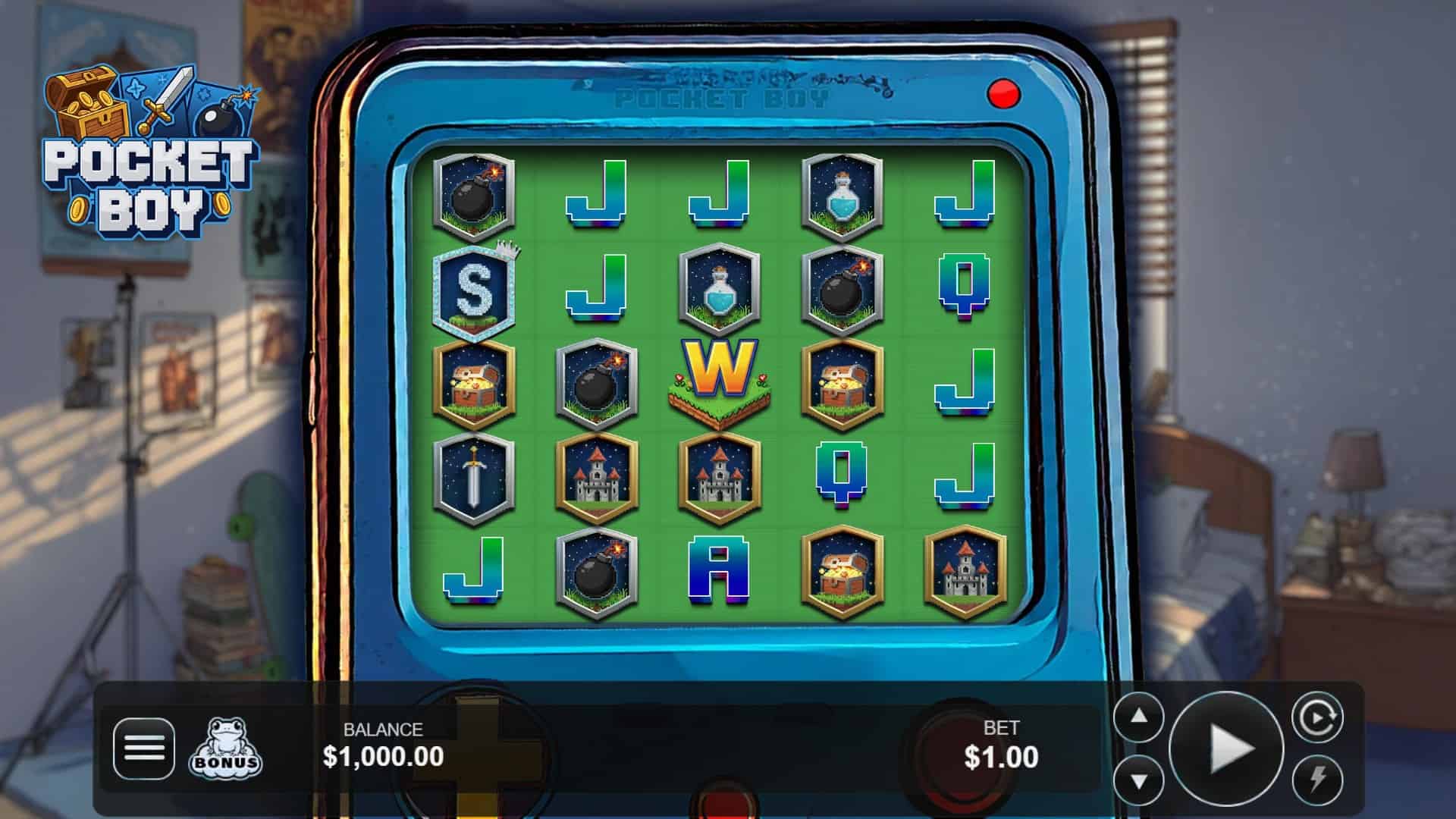 Pocket Boy slot gameplay reels