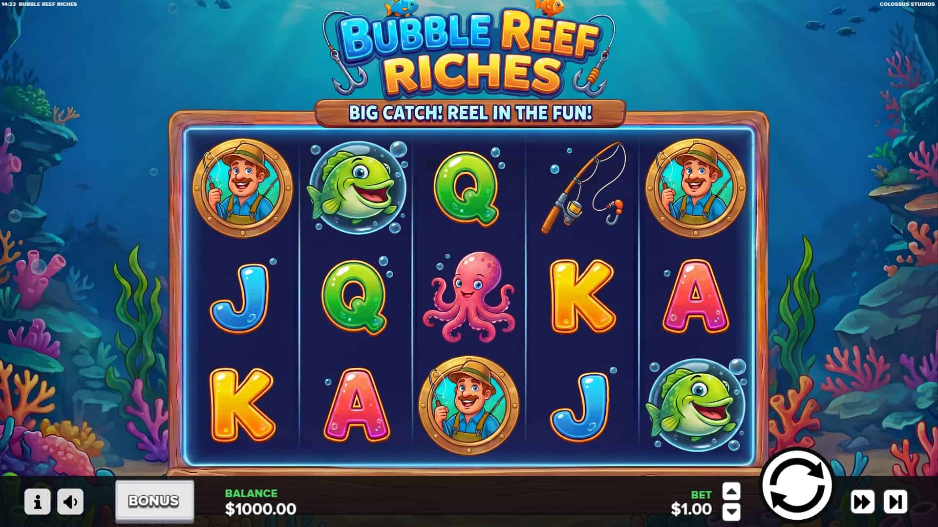 Bubble Reef Riches slot gameplay reels