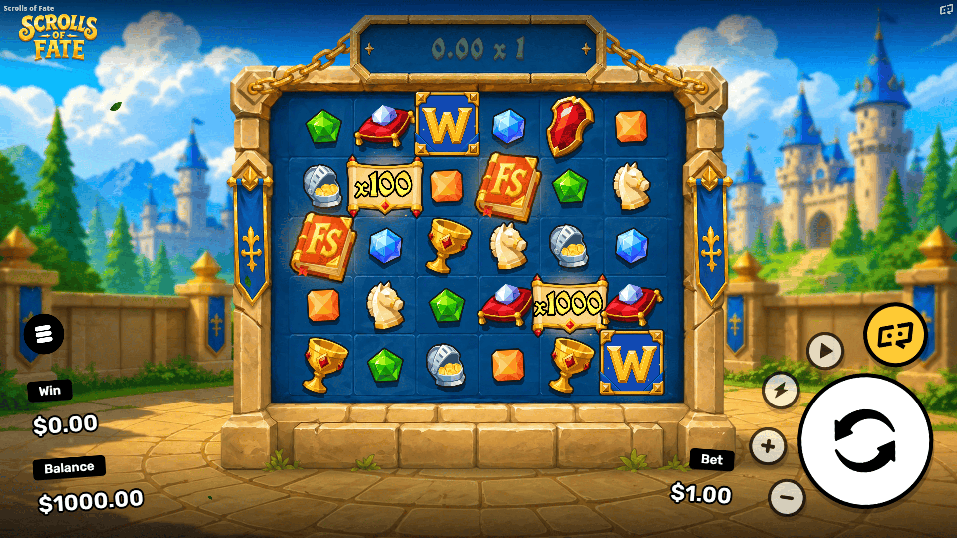 Scrolls of Fate slot gameplay reels