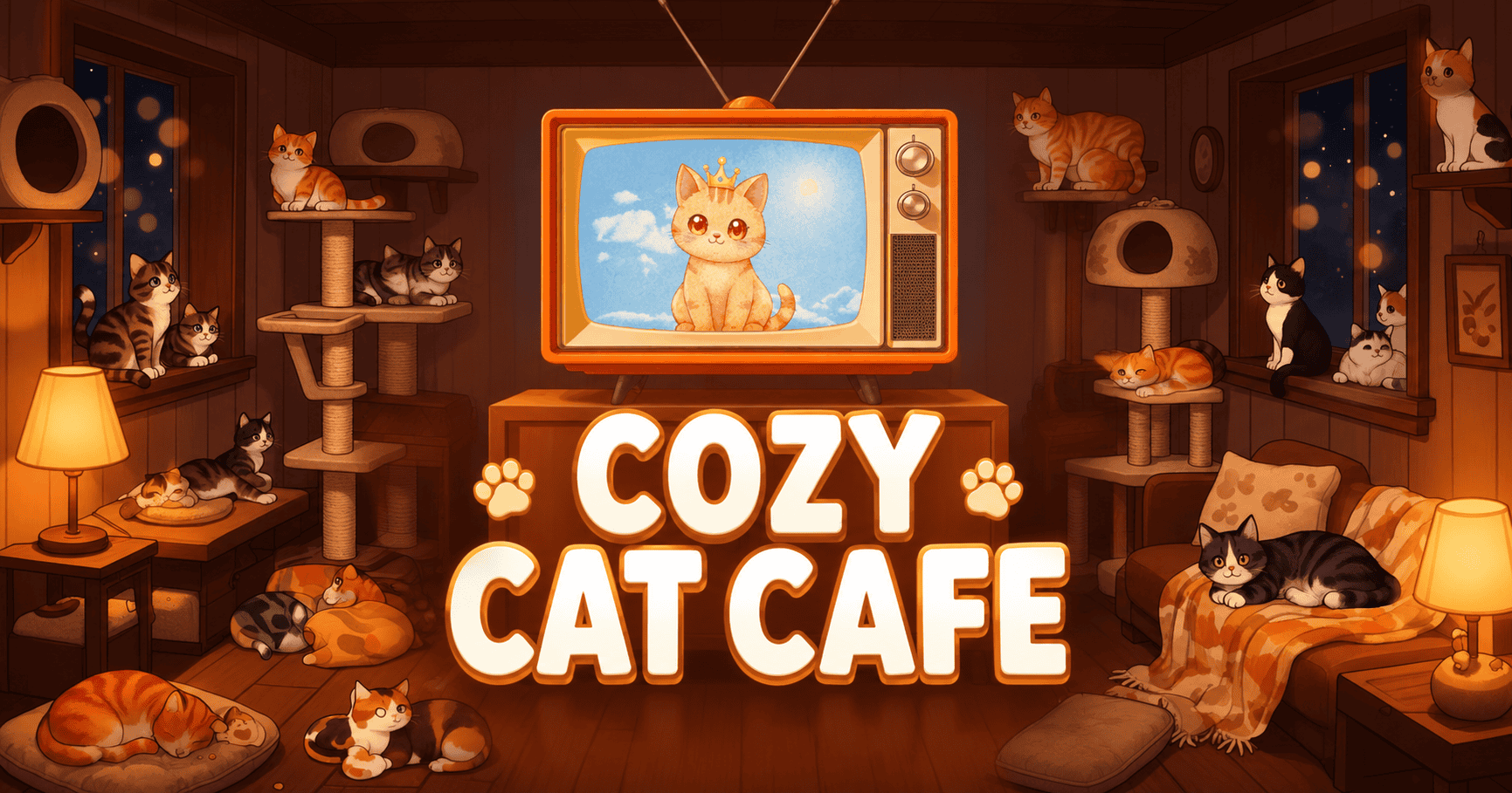 Cozy Cat Cafe Slot Demo by Cozy Tv Studio slot cover image