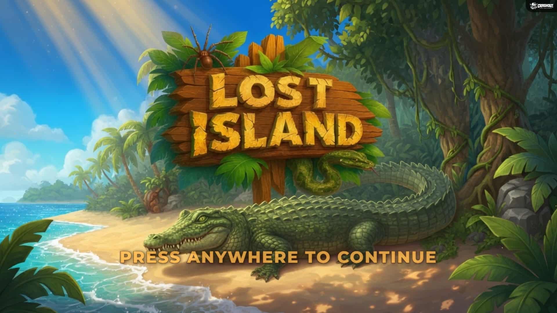 Lost Island slot intro screen