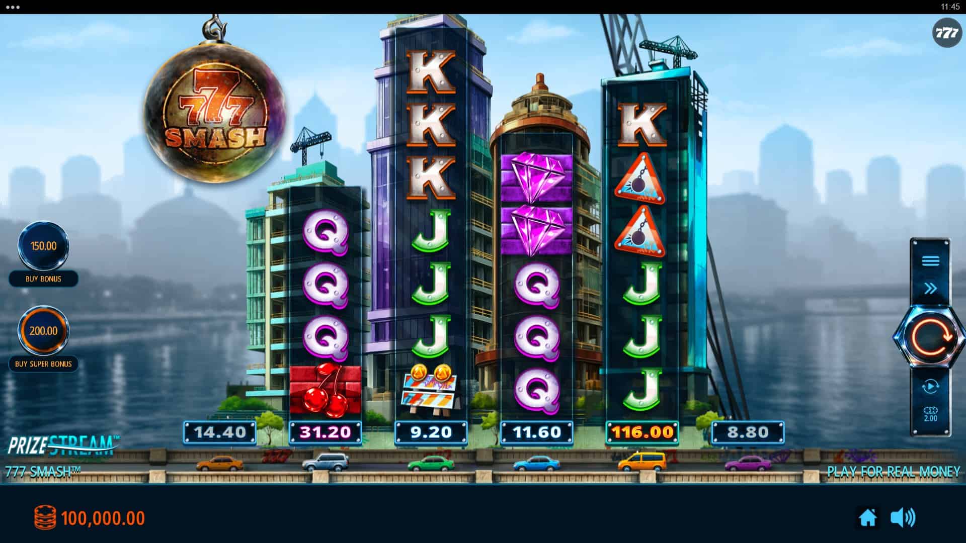 777 Smash slot gameplay reels