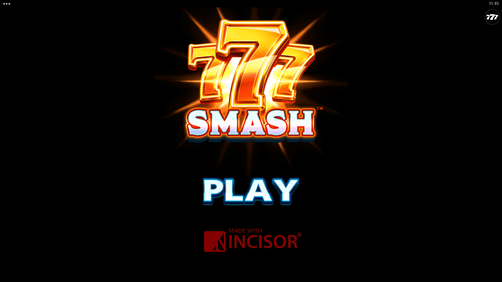 777 Smash slot intro screen