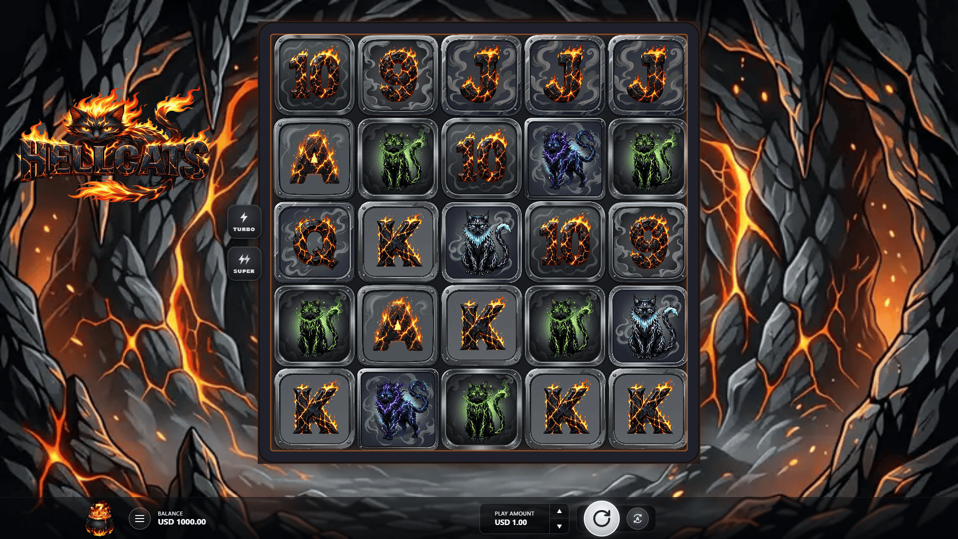 HellCats slot gameplay reels