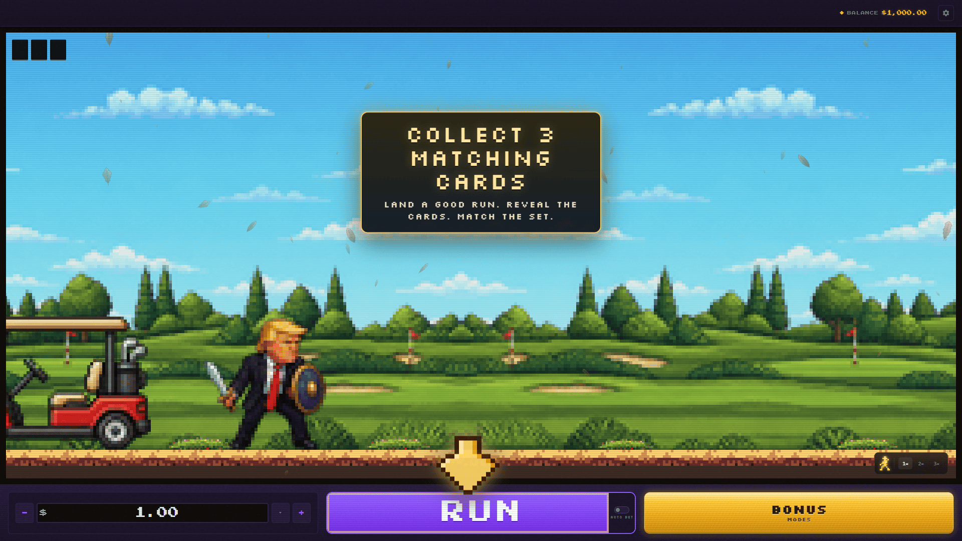 Boss Run slot gameplay reels