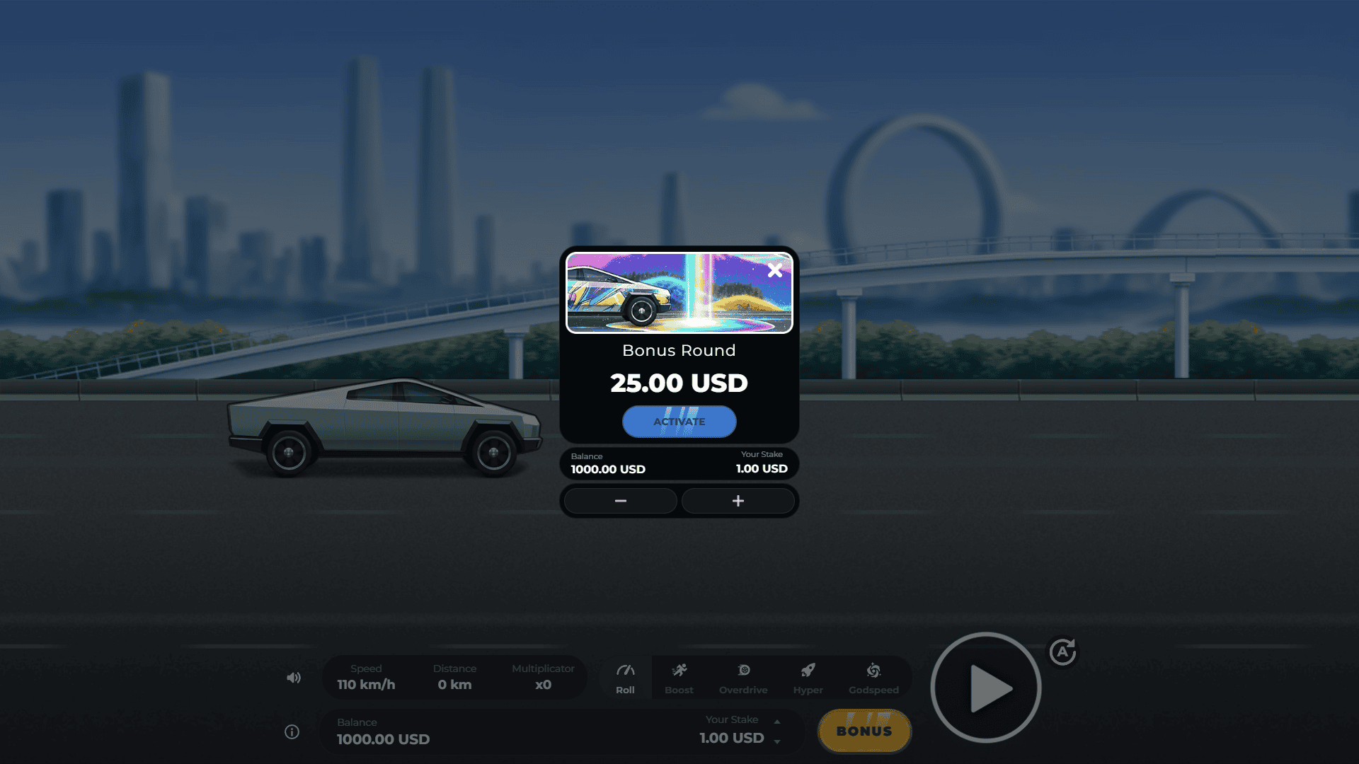 Cyber Bang bonus buy menu