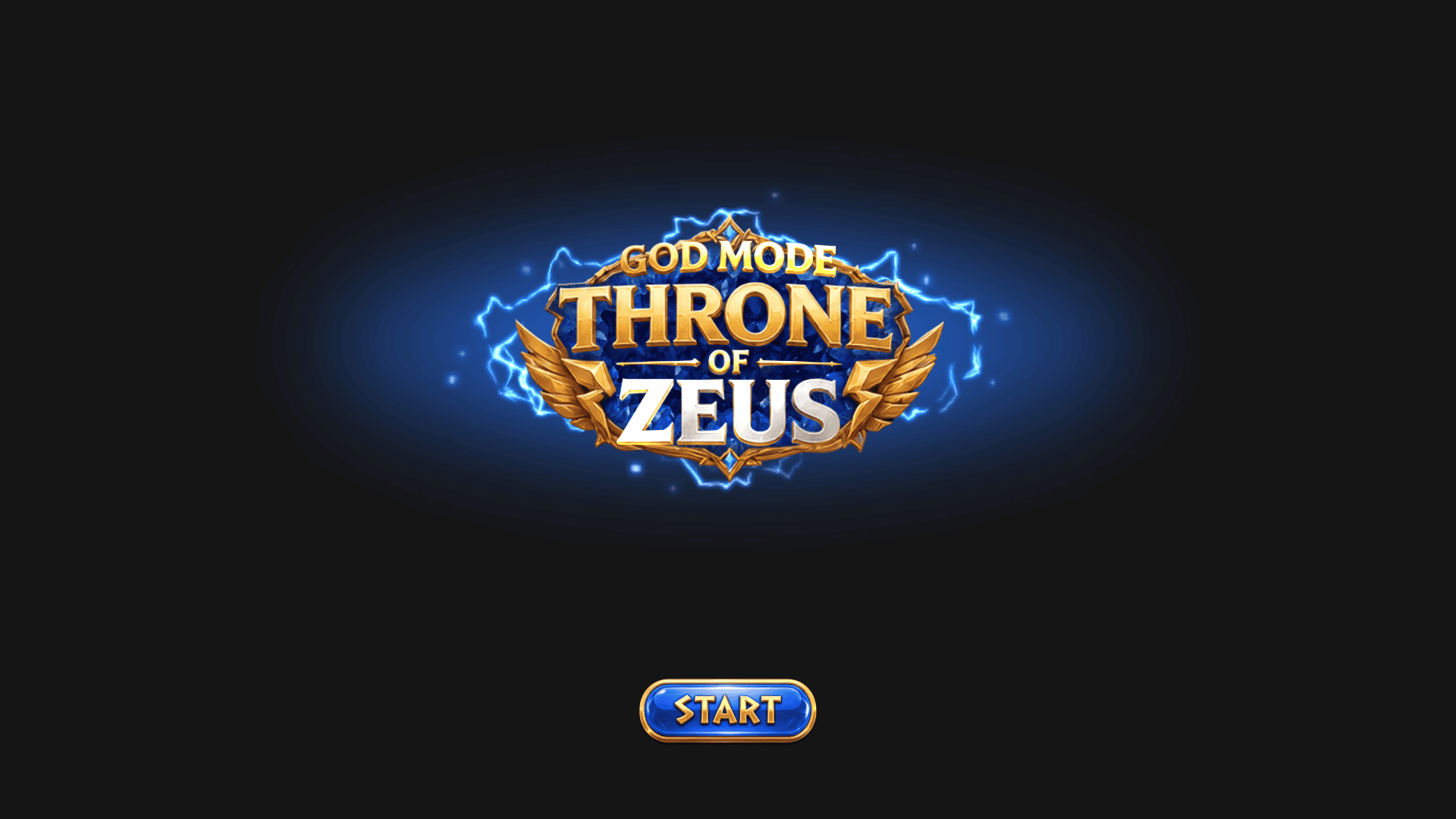 God Mode: Throne of Zeus slot intro screen