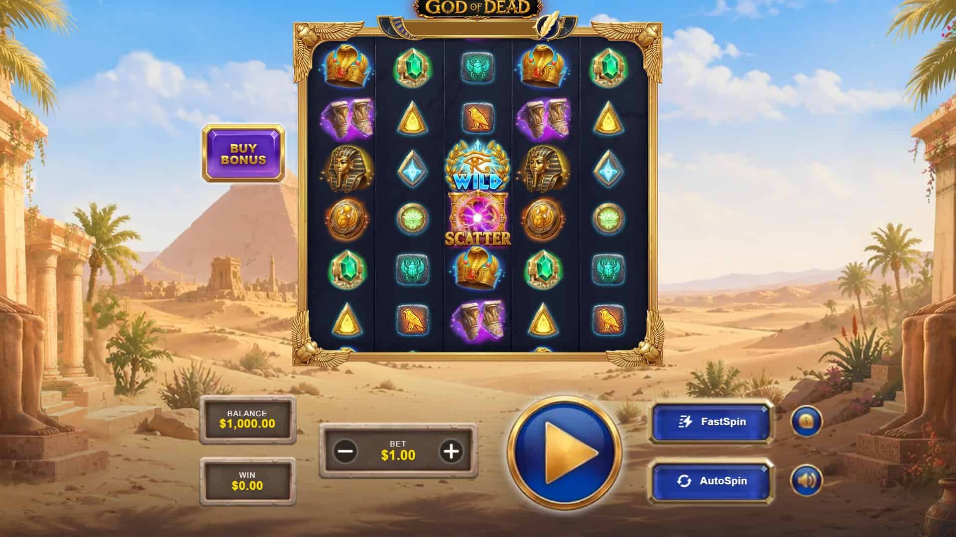 God of Dead slot gameplay reels