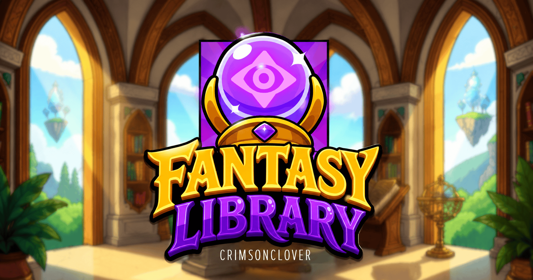 Fantasy Library Slot Demo by Crimson Clover slot cover image
