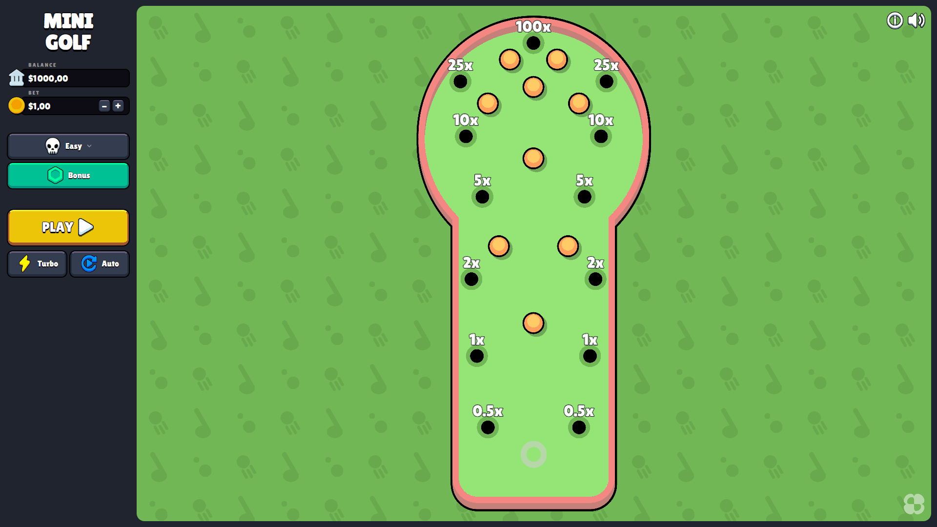 Mini Golf slot gameplay reels