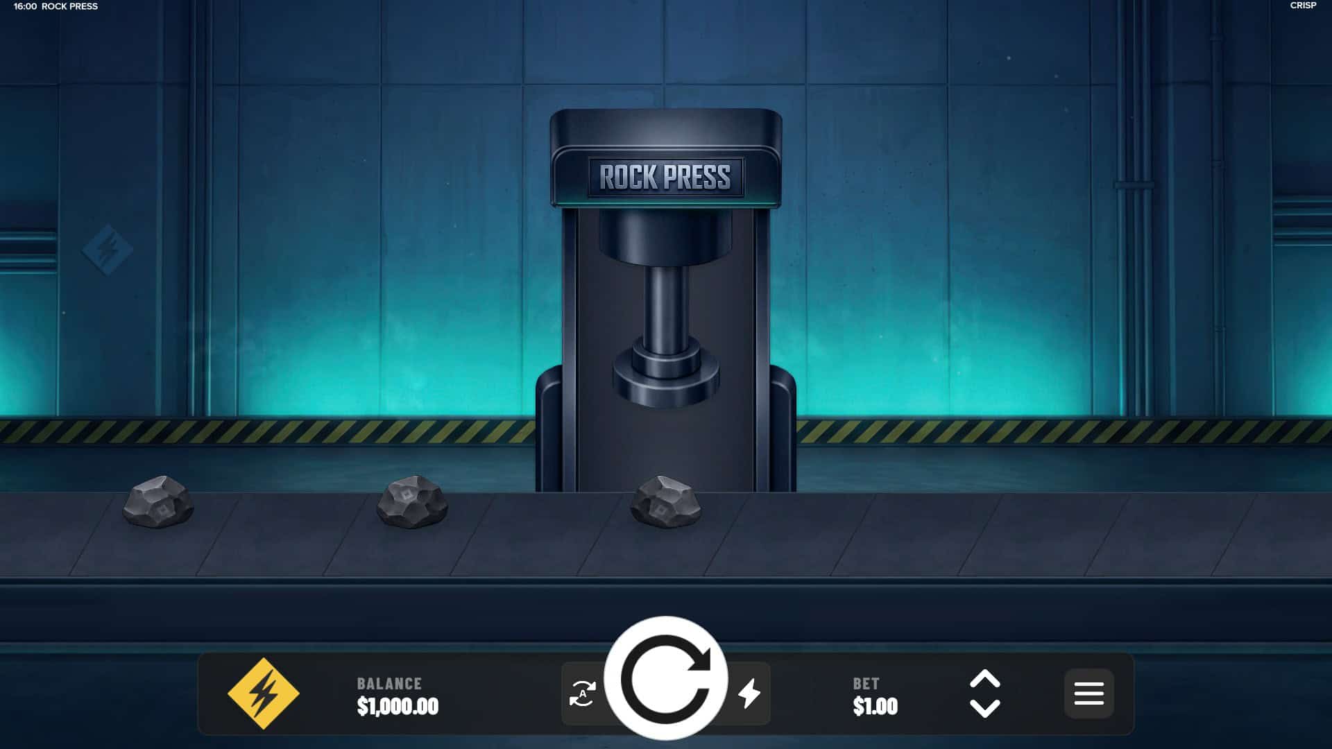 Rock Press slot gameplay reels
