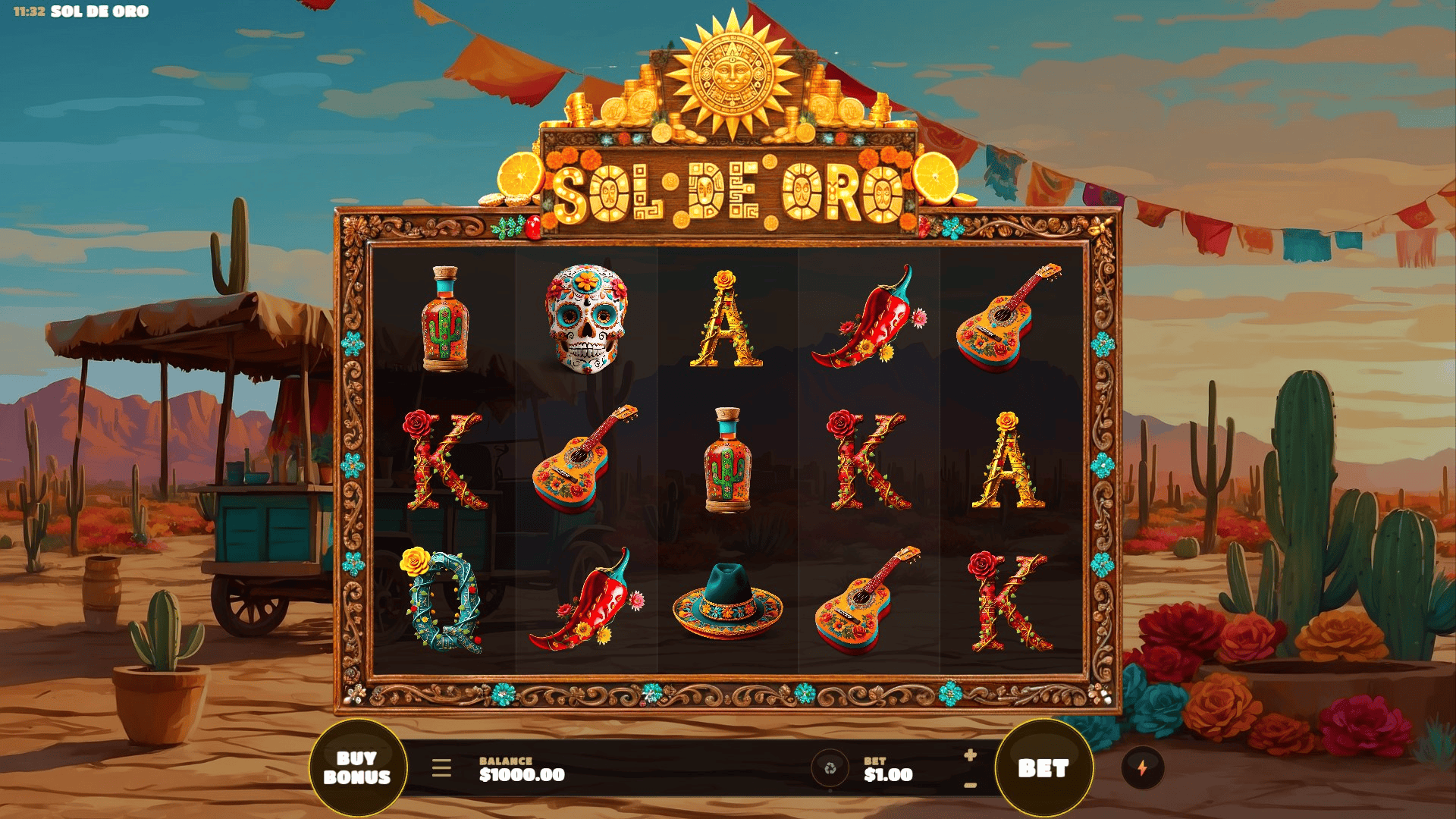 Sol de oro slot gameplay reels