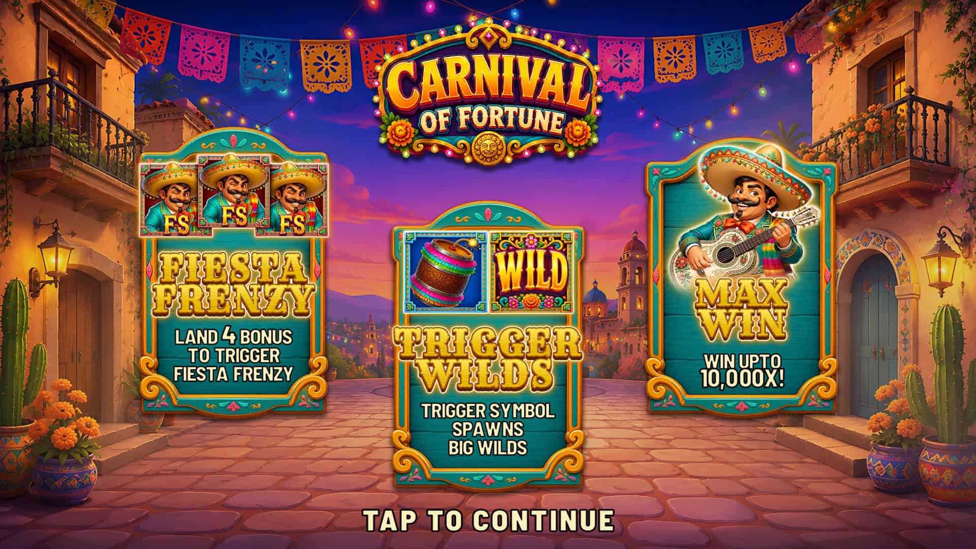 Carnival of Fortune slot intro screen