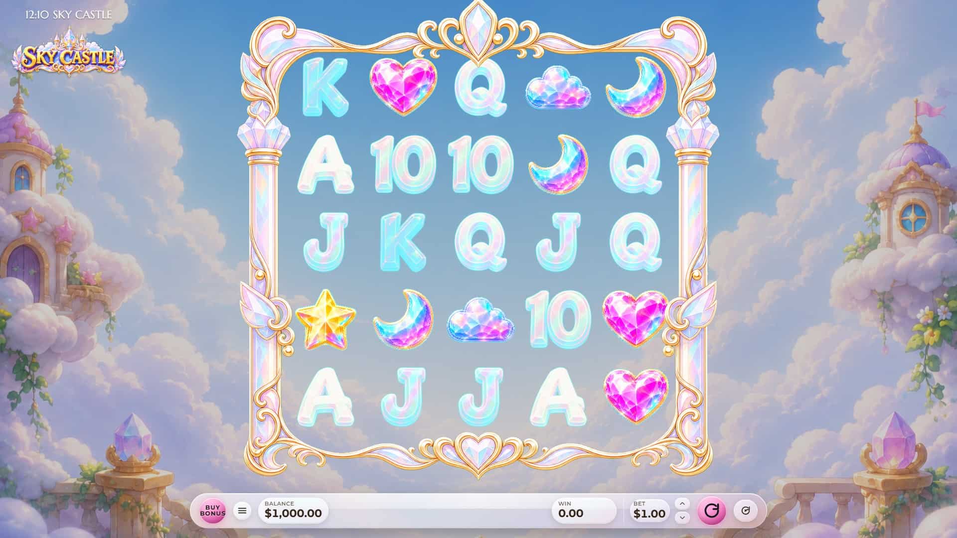 Sky Castle slot gameplay reels