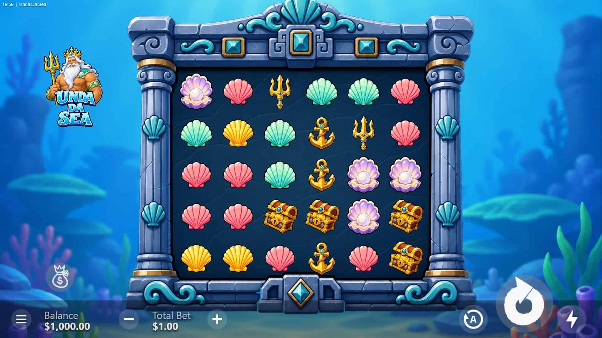 Unda Da Sea slot gameplay reels