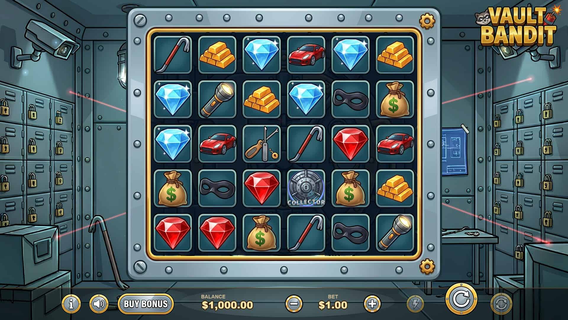 Vault Bandit slot gameplay reels