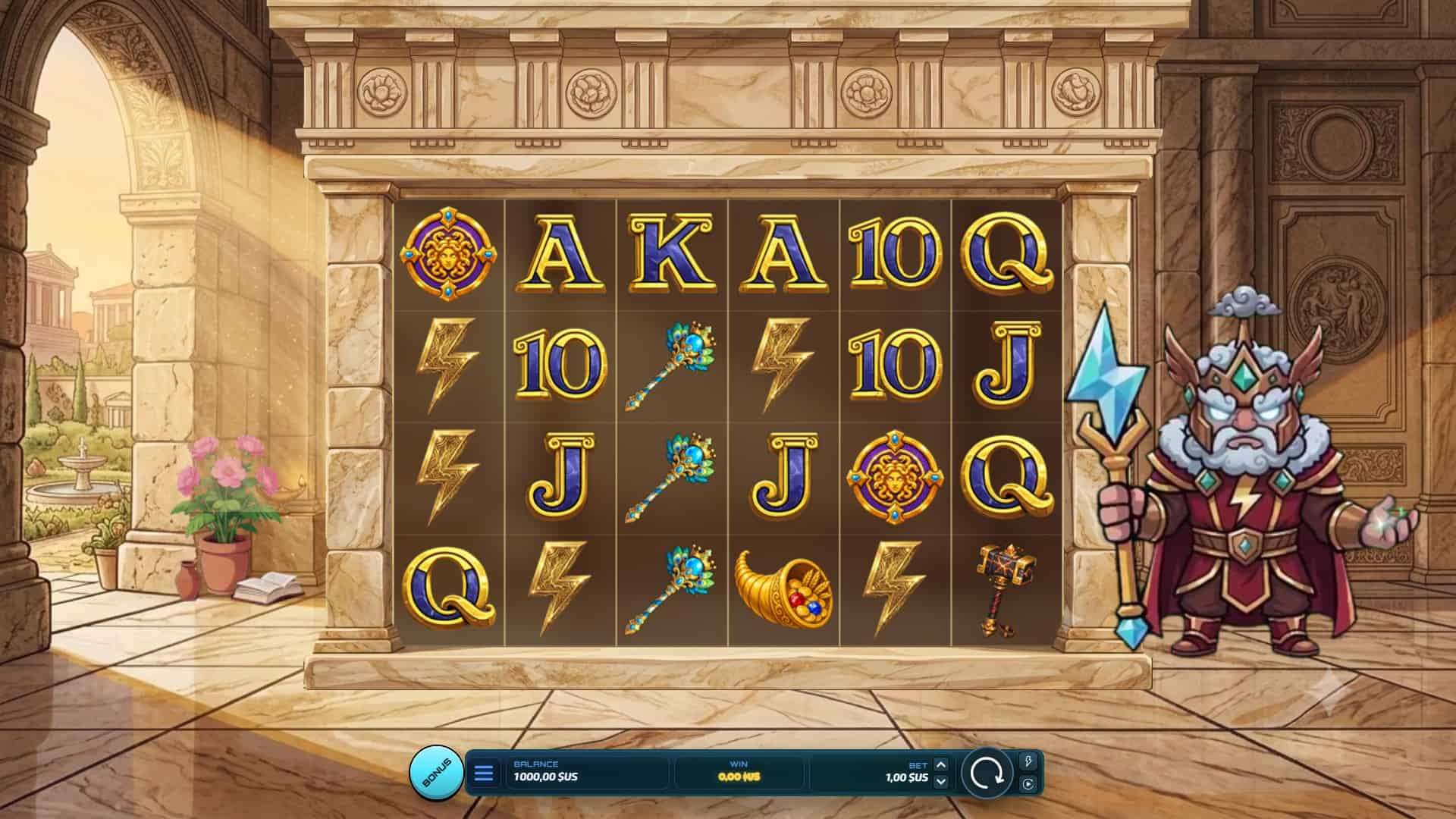 Gods of Fortune slot gameplay reels