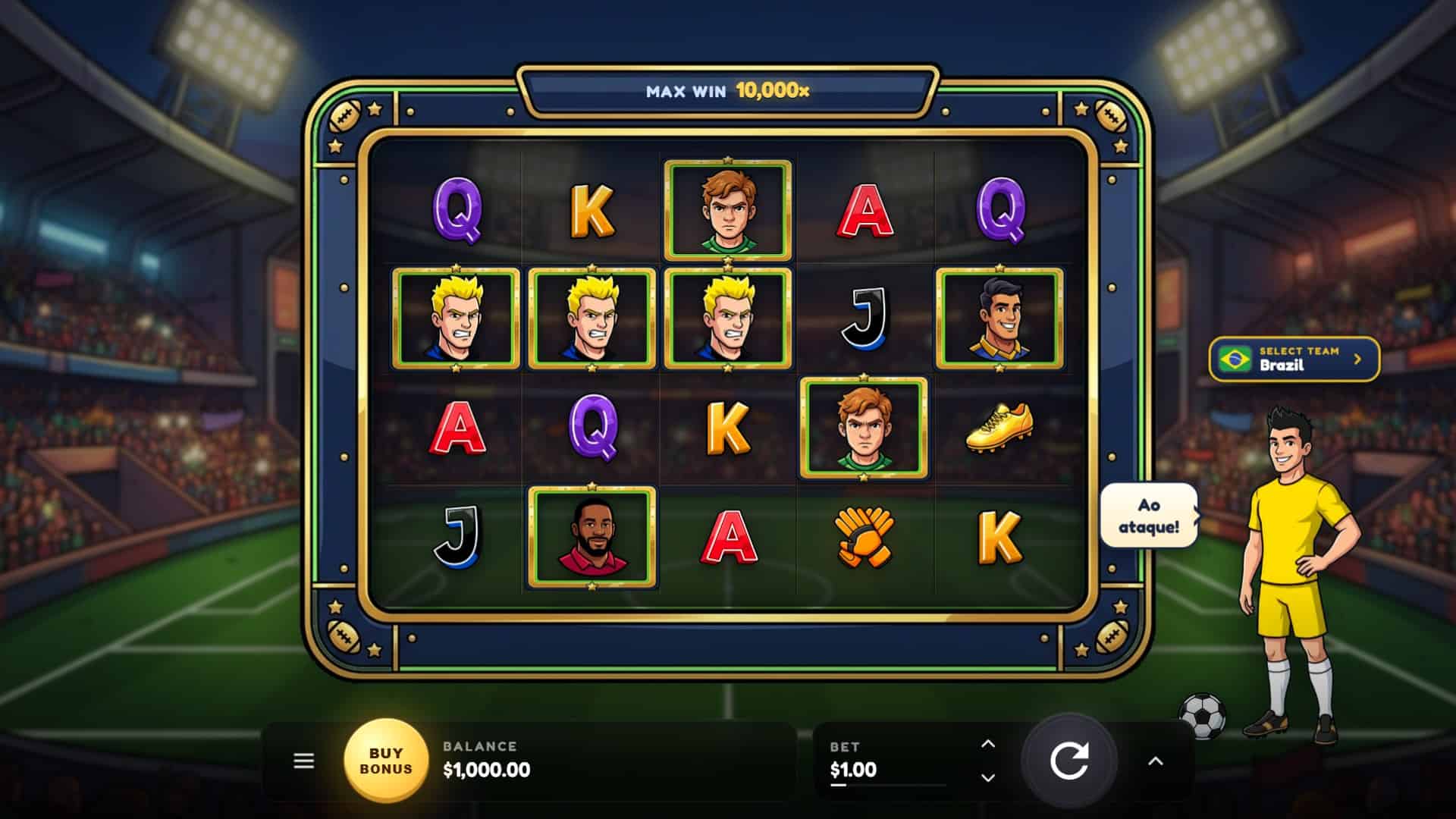 Goal Rush Golazo slot gameplay reels
