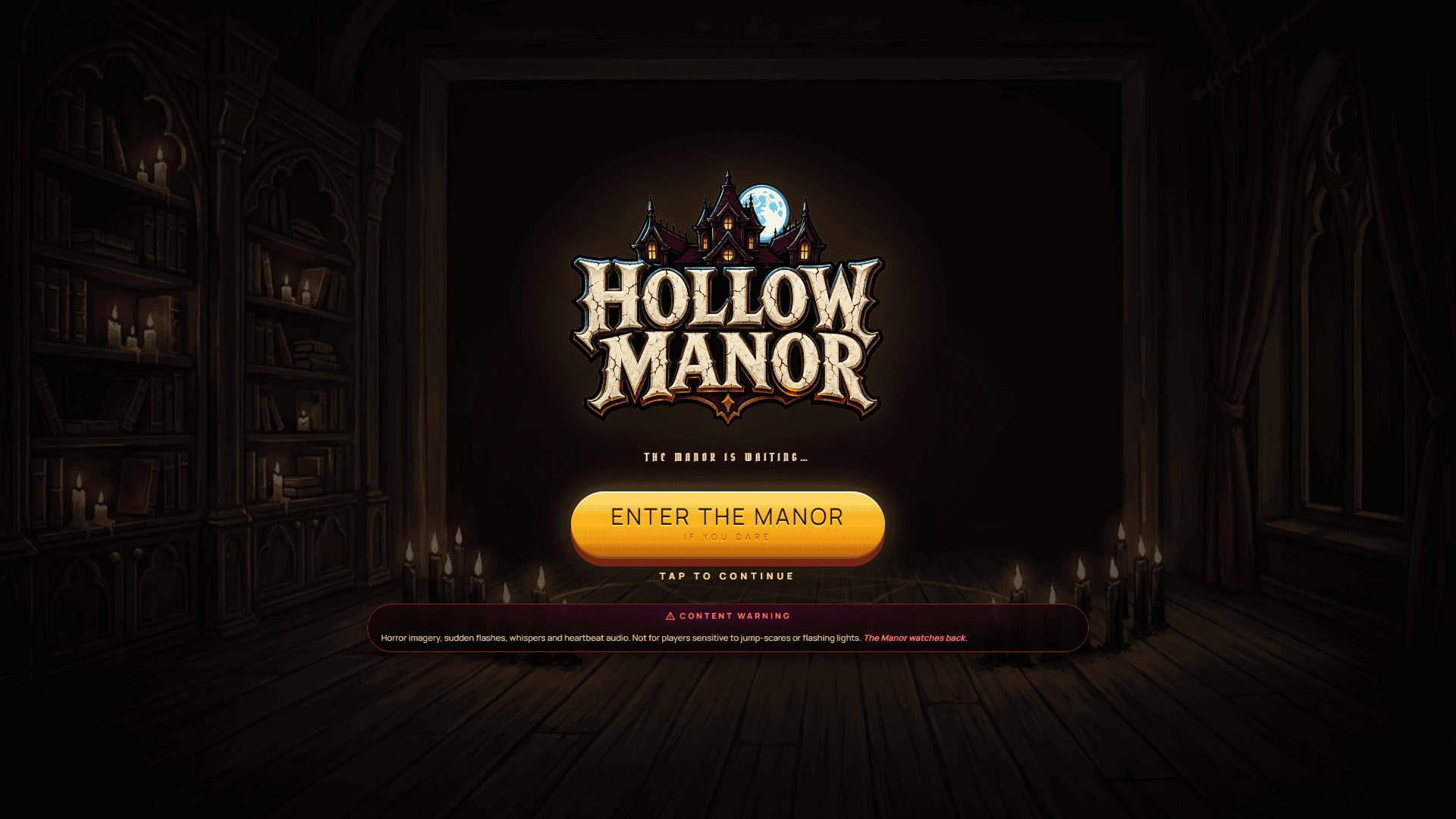 Hollow Manor slot intro screen