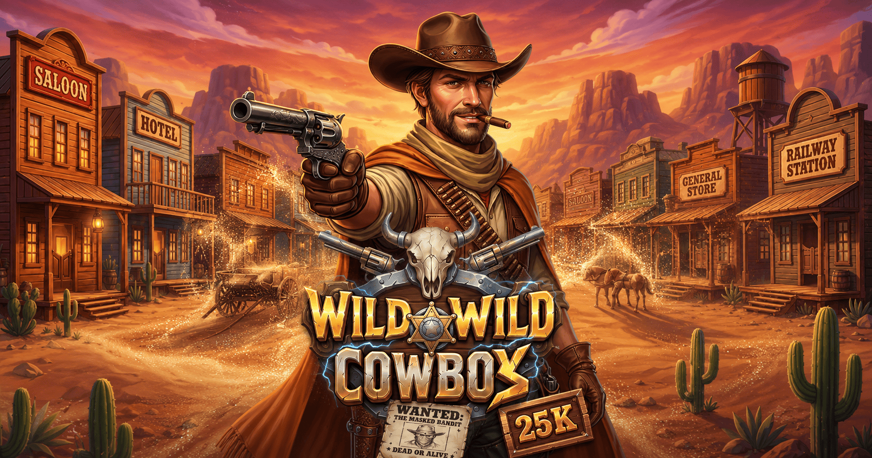 Wild Wild Cowboy 25k Slot Demo by Dbga.Me slot cover image