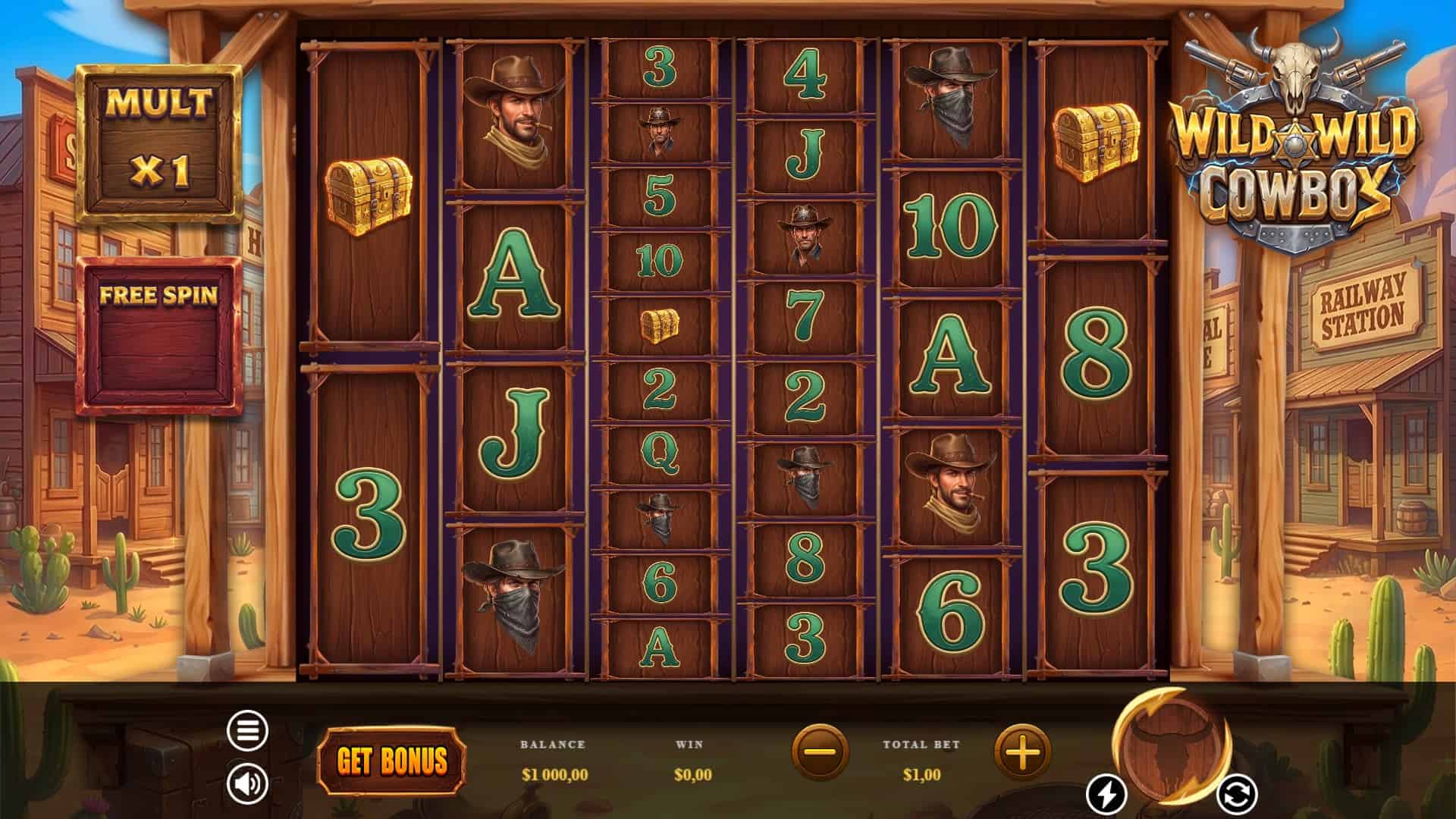 Wild Wild Cowboy 25k slot gameplay reels