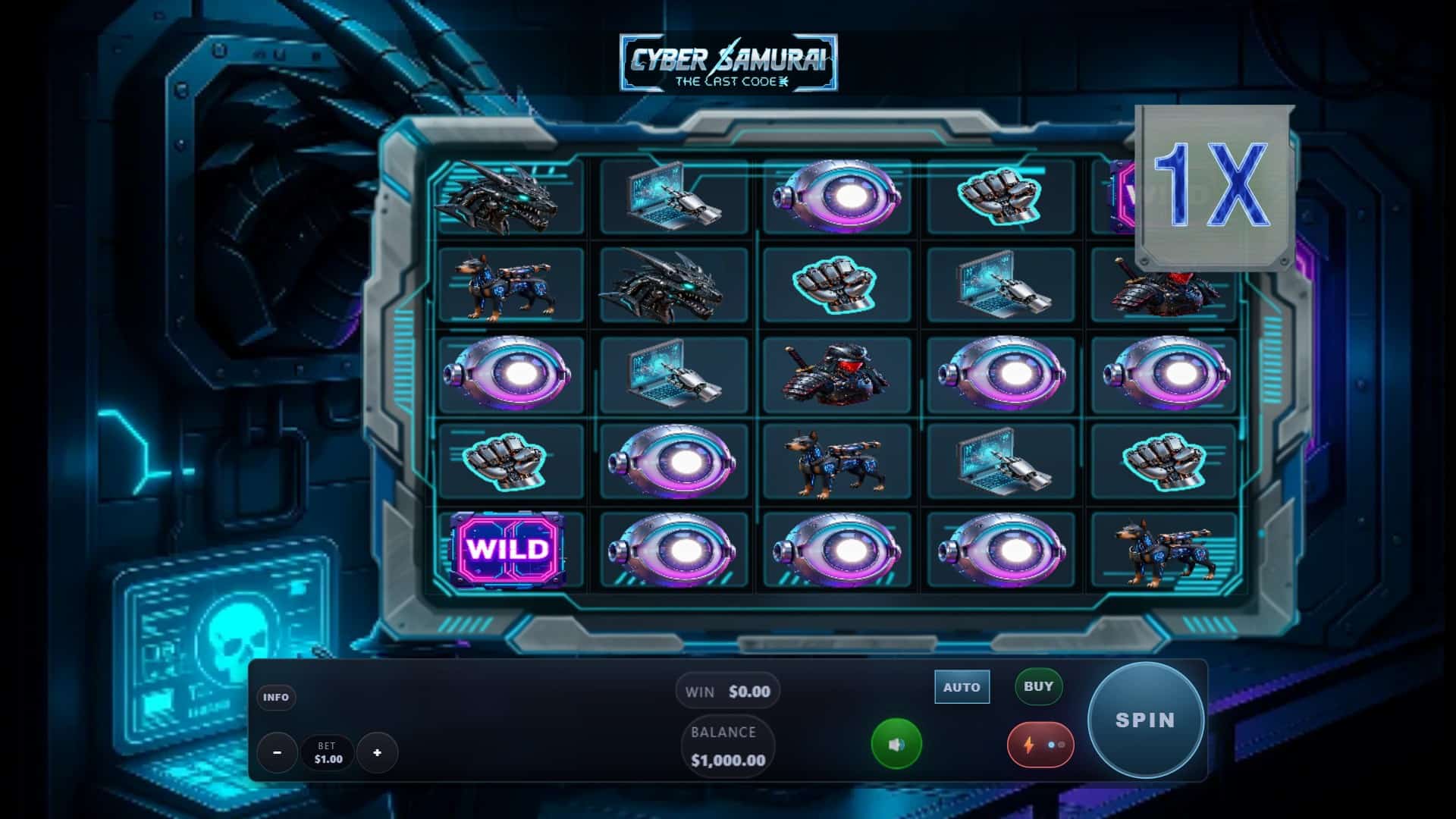 Cyber Samurai The Last Code slot gameplay reels