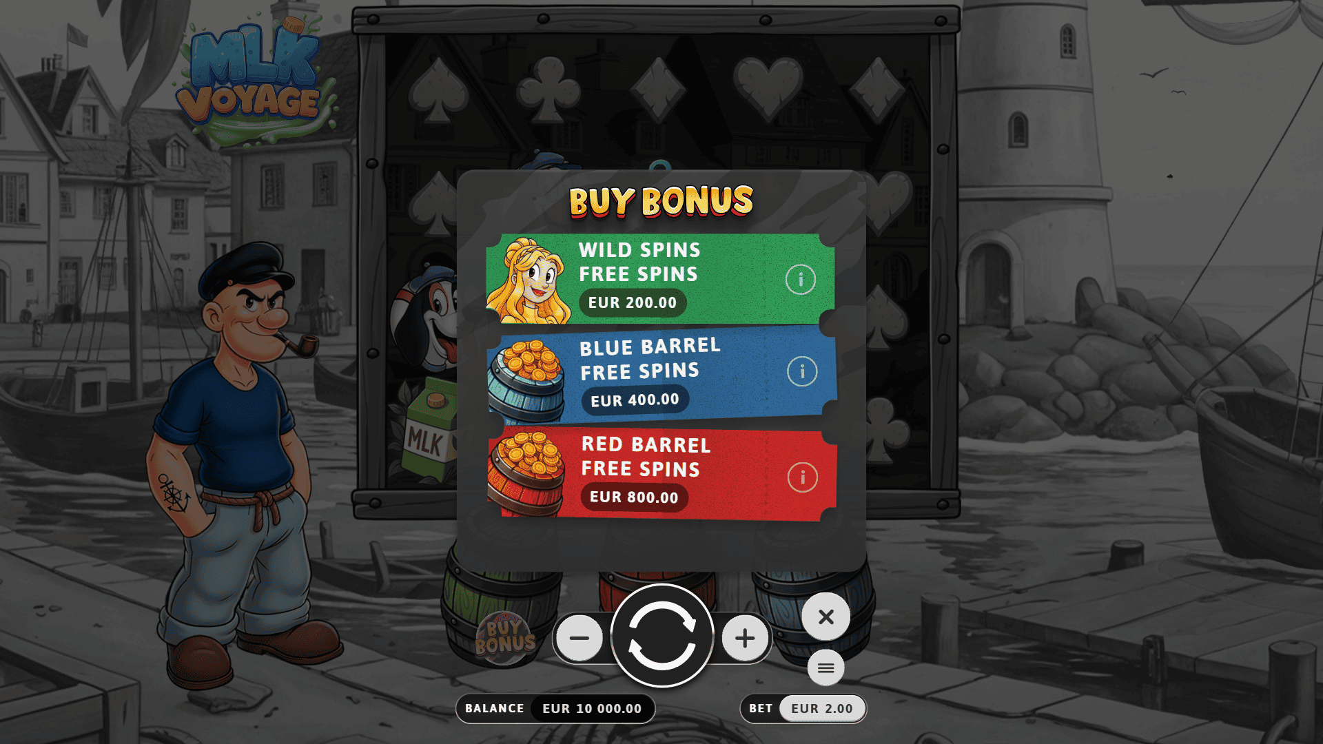 MLK Voyage bonus buy menu