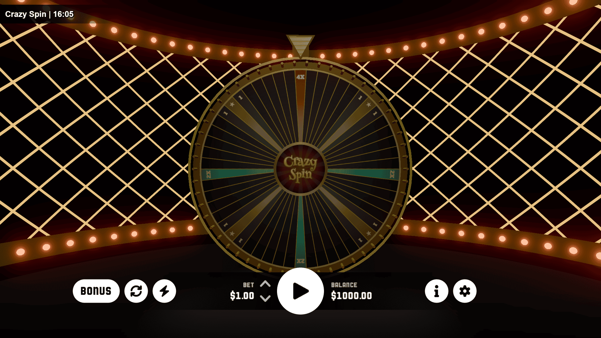 Crazy Spin slot gameplay reels