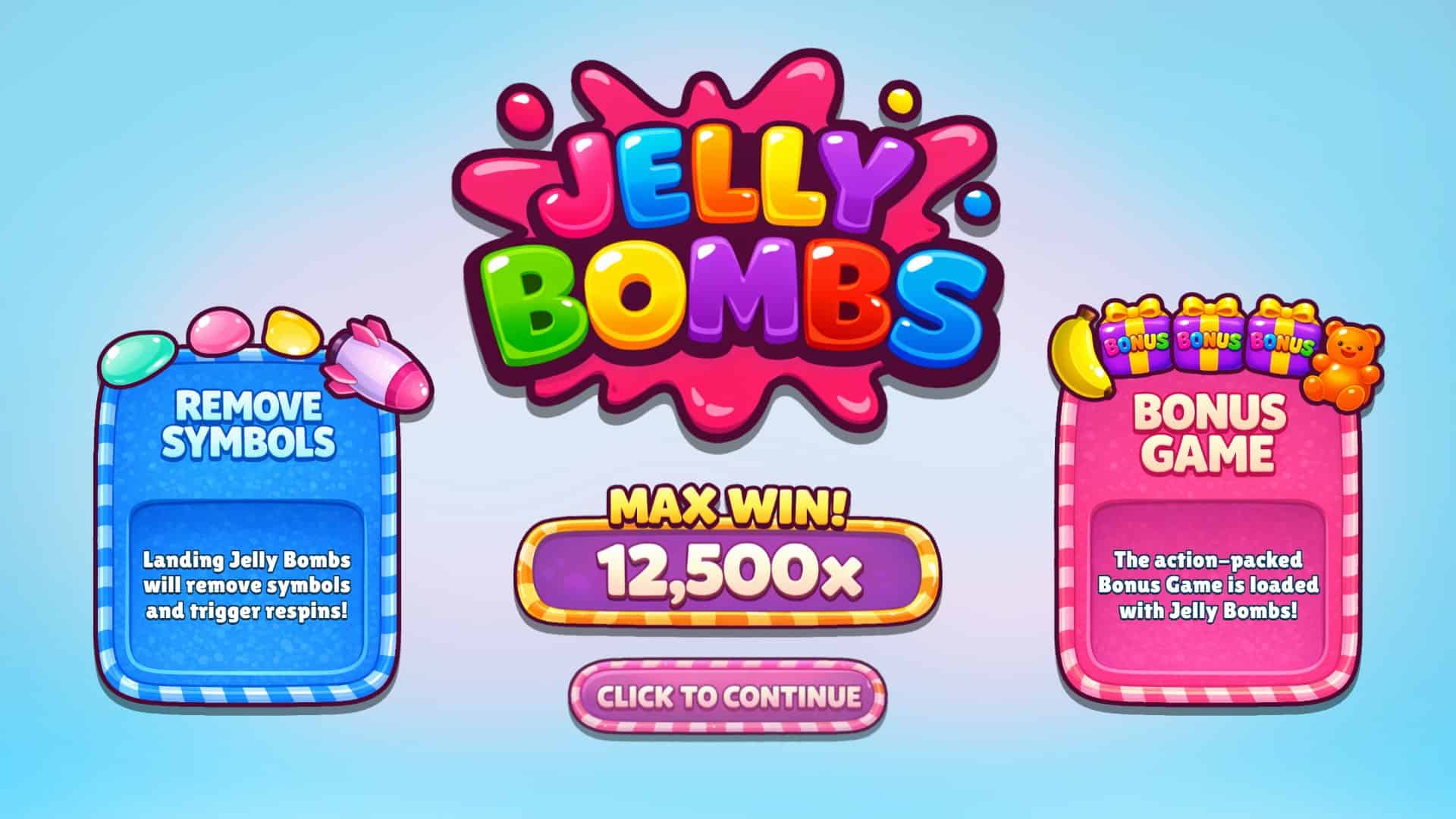 Jelly Bombs slot intro screen