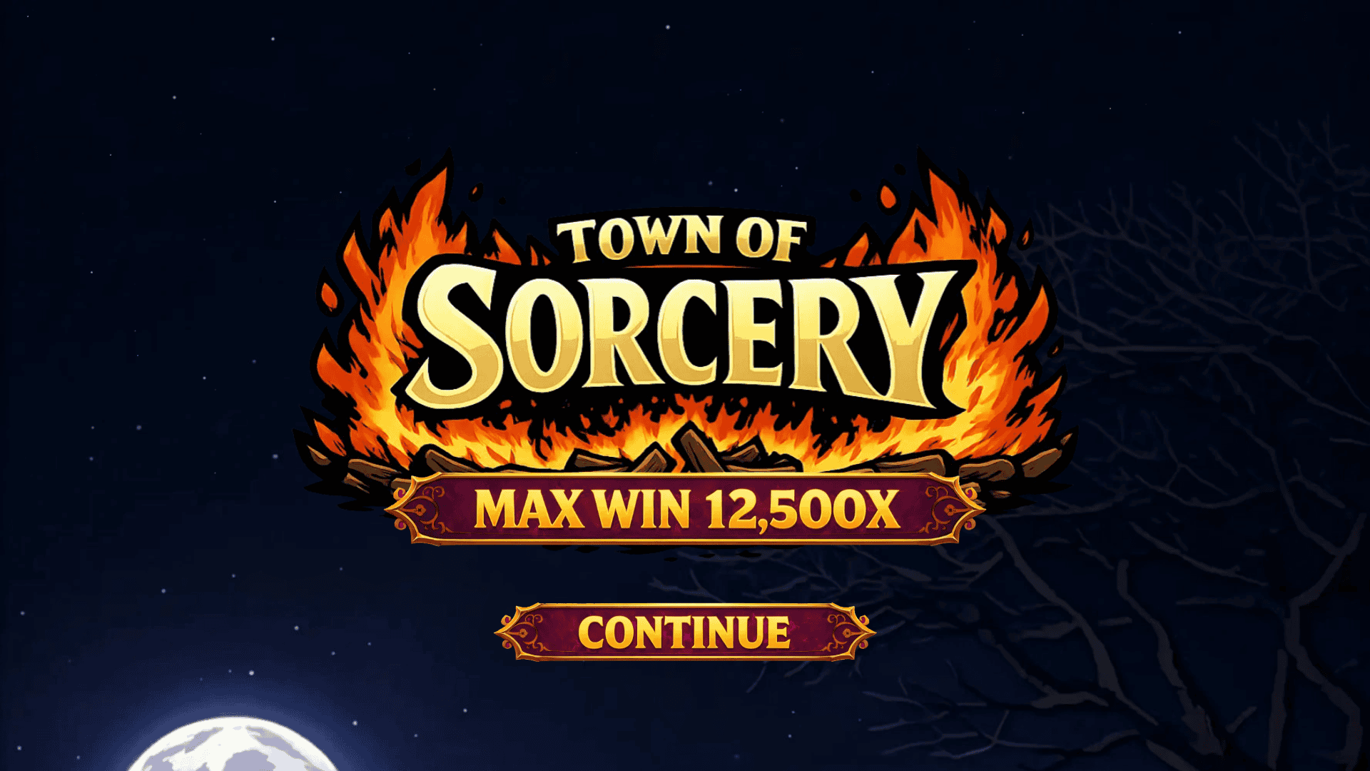 Town of Sorcery slot intro screen