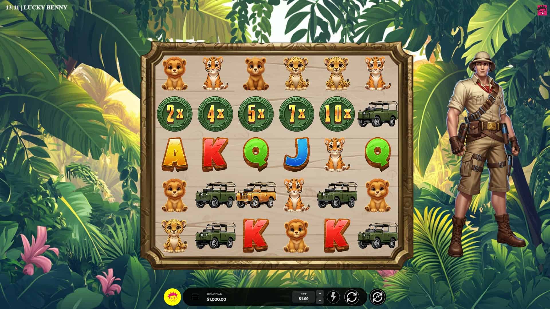 Lucky Benny slot gameplay reels
