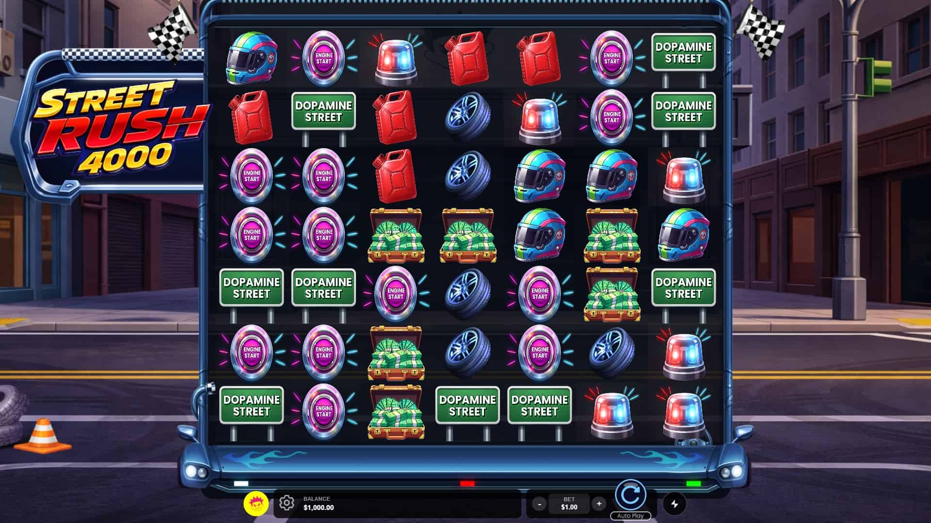 Street Rush 4000 slot gameplay reels